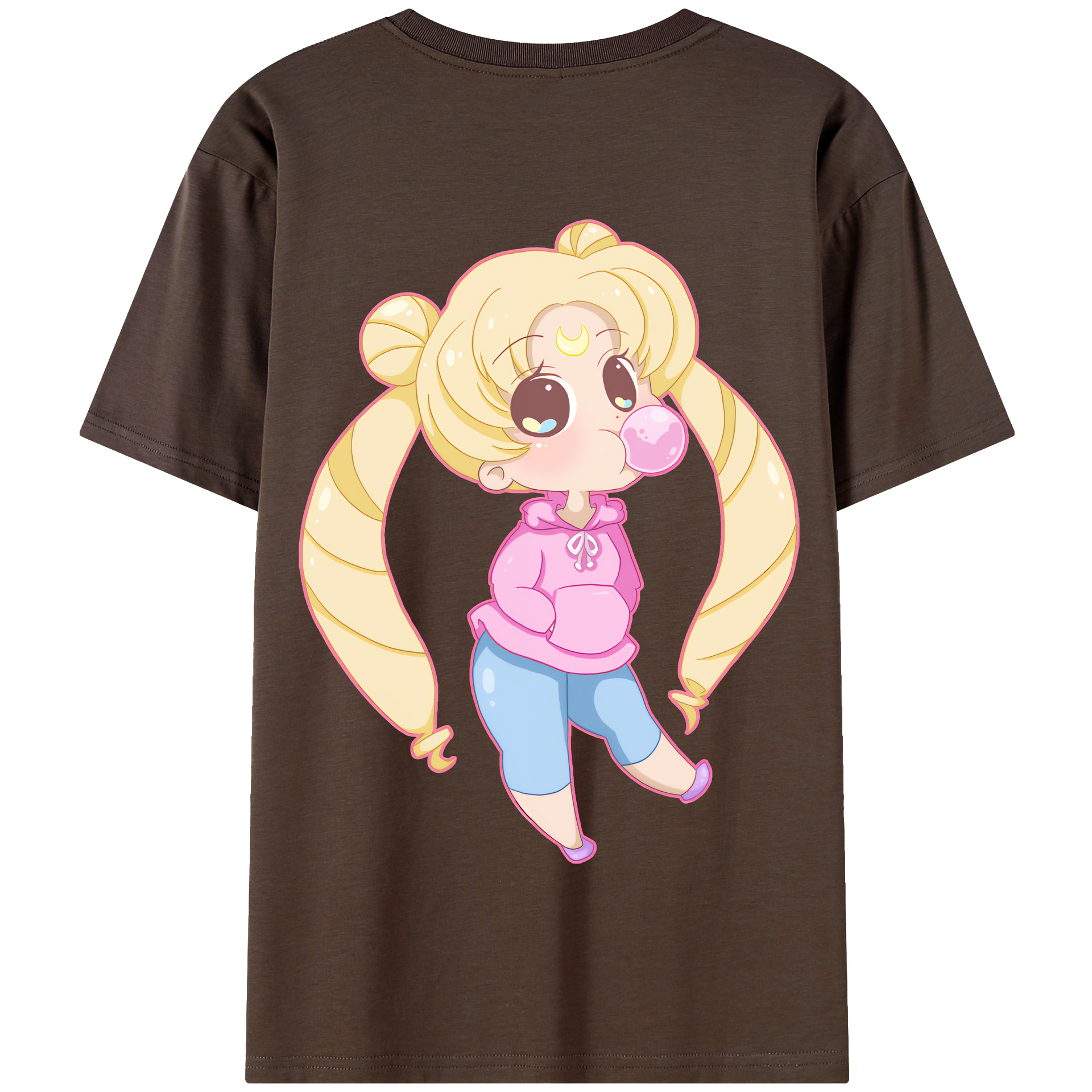 （画像用） 美少女戦士セーラームーン 愛野 美奈子 あいの みなこ Sailor Moon Aino Minako 綿100％半袖Tシャツ（背面プリント）