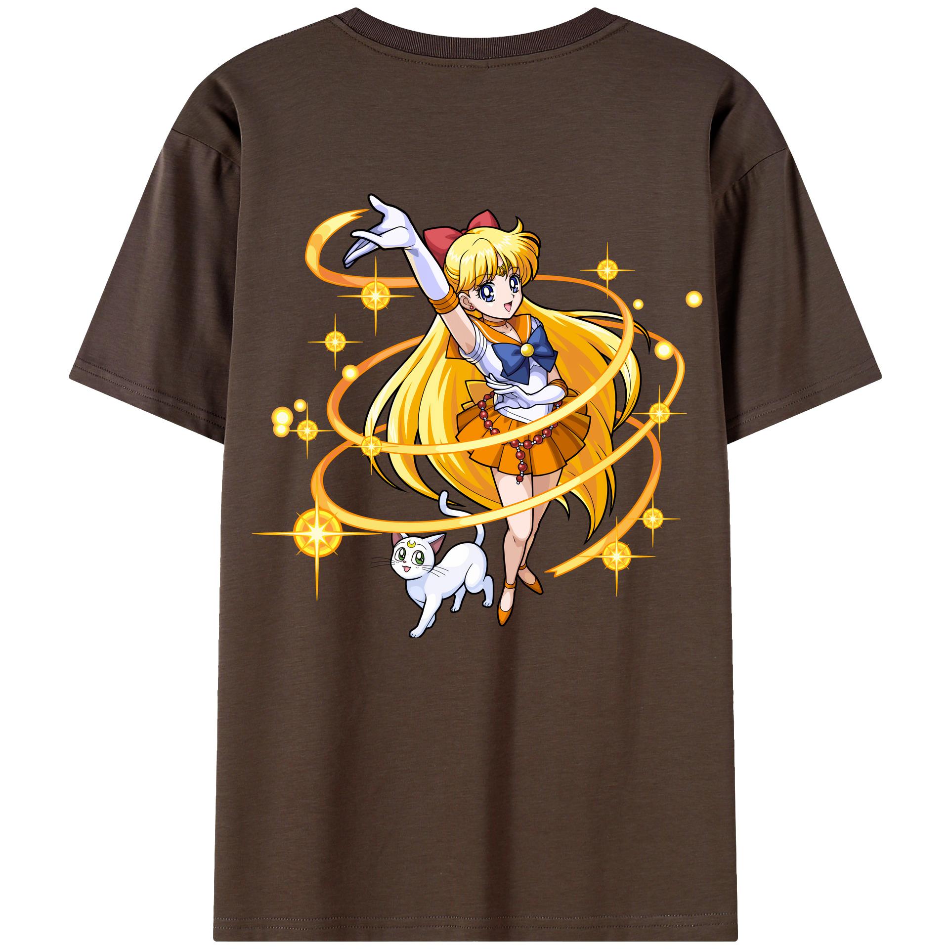 （画像用） 美少女戦士セーラームーン 愛野 美奈子 あいの みなこ Sailor Moon Aino Minako 綿100％半袖Tシャツ（背面プリント）