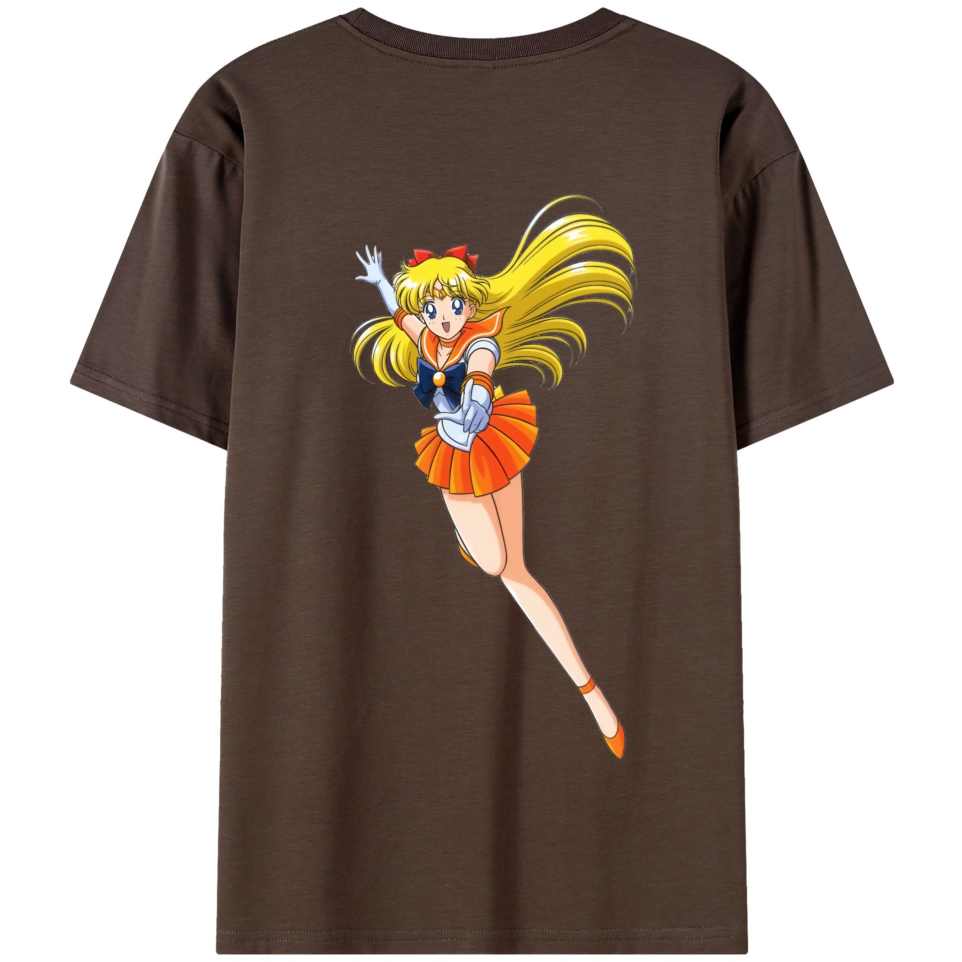 （画像用） 美少女戦士セーラームーン 愛野 美奈子 あいの みなこ Sailor Moon Aino Minako 綿100％半袖Tシャツ（背面プリント）