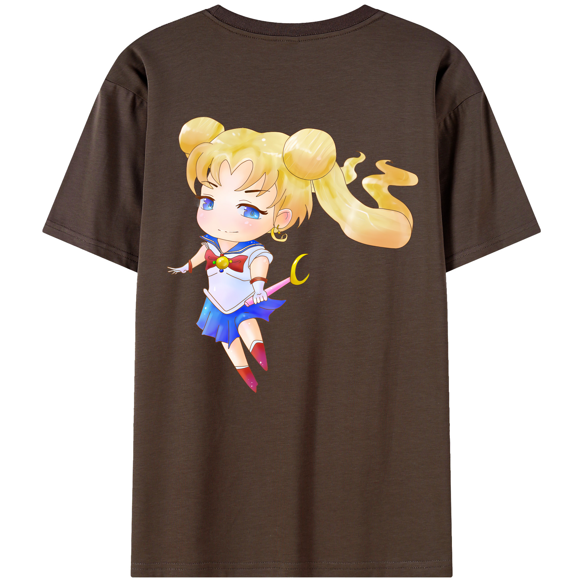 （画像用） 美少女戦士セーラームーン 愛野 美奈子 あいの みなこ Sailor Moon Aino Minako 綿100％半袖Tシャツ（背面プリント）
