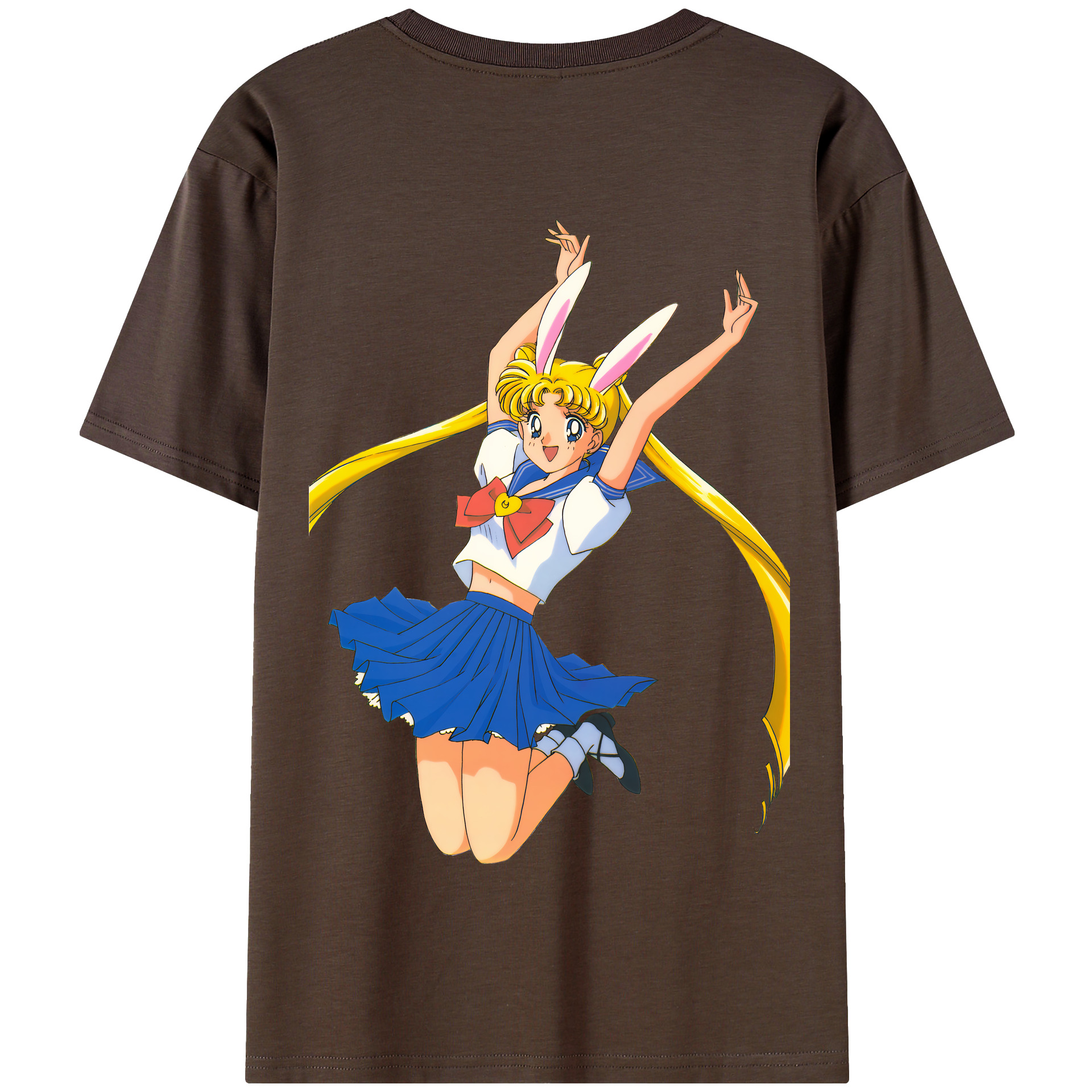 （画像用） 美少女戦士セーラームーン 愛野 美奈子 あいの みなこ Sailor Moon Aino Minako 綿100％半袖Tシャツ（背面プリント）