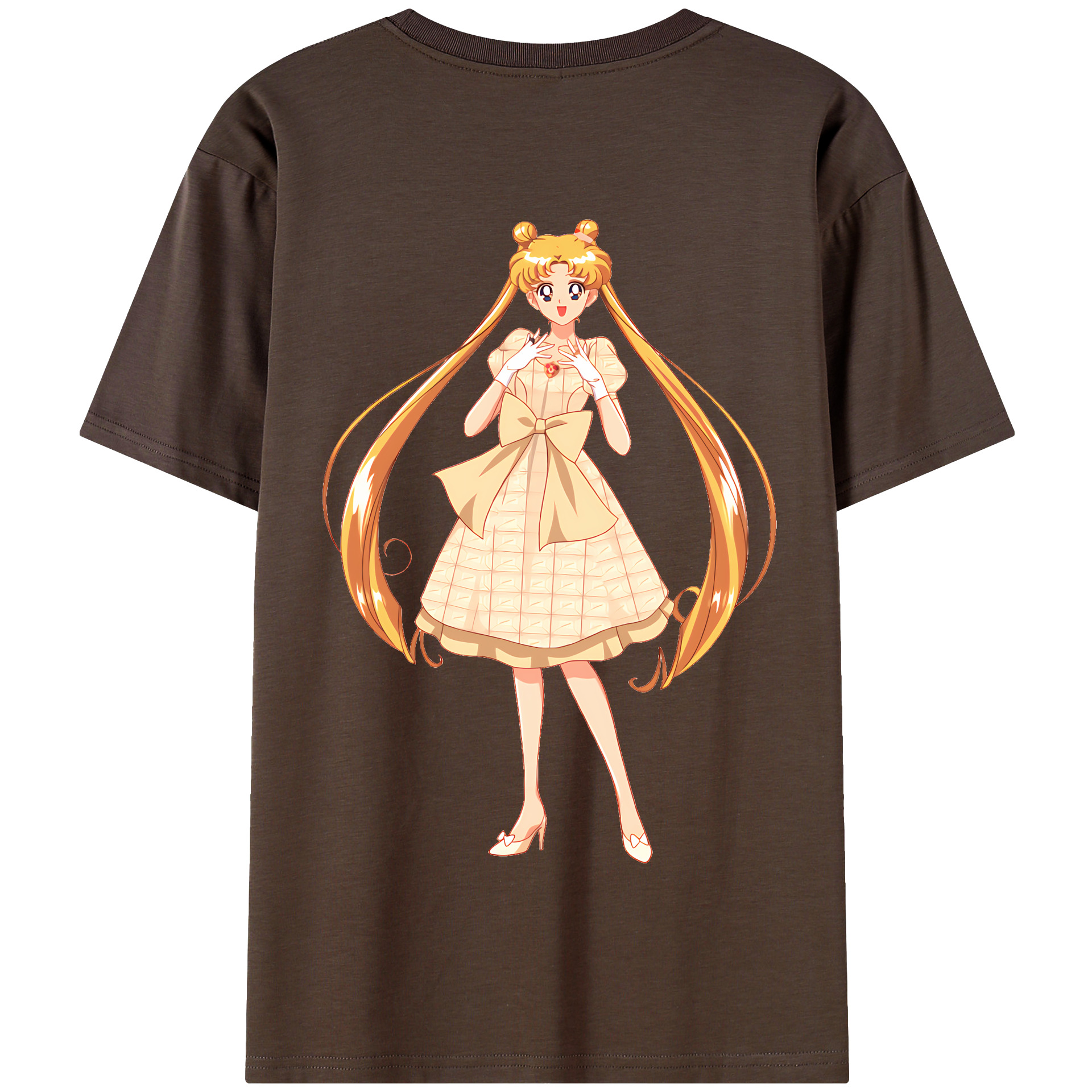 （画像用） 美少女戦士セーラームーン 愛野 美奈子 あいの みなこ Sailor Moon Aino Minako 綿100％半袖Tシャツ（背面プリント）
