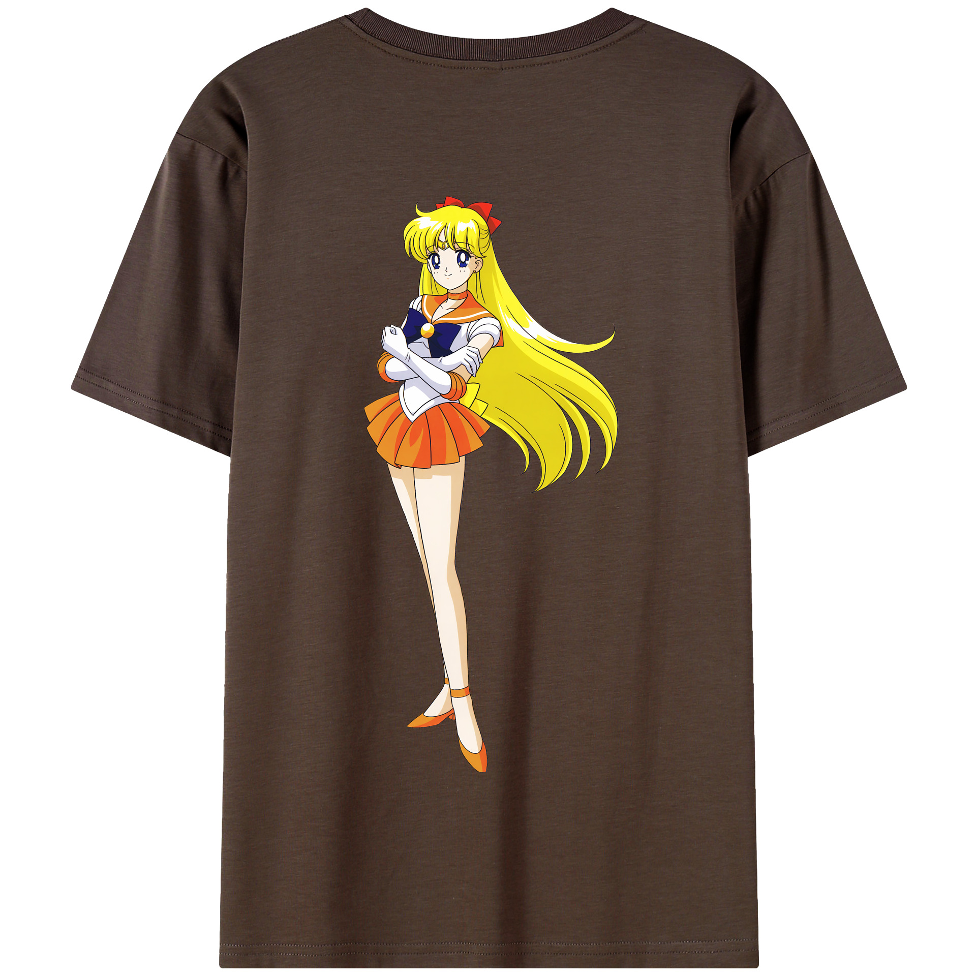 （画像用） 美少女戦士セーラームーン 愛野 美奈子 あいの みなこ Sailor Moon Aino Minako 綿100％半袖Tシャツ（背面プリント）
