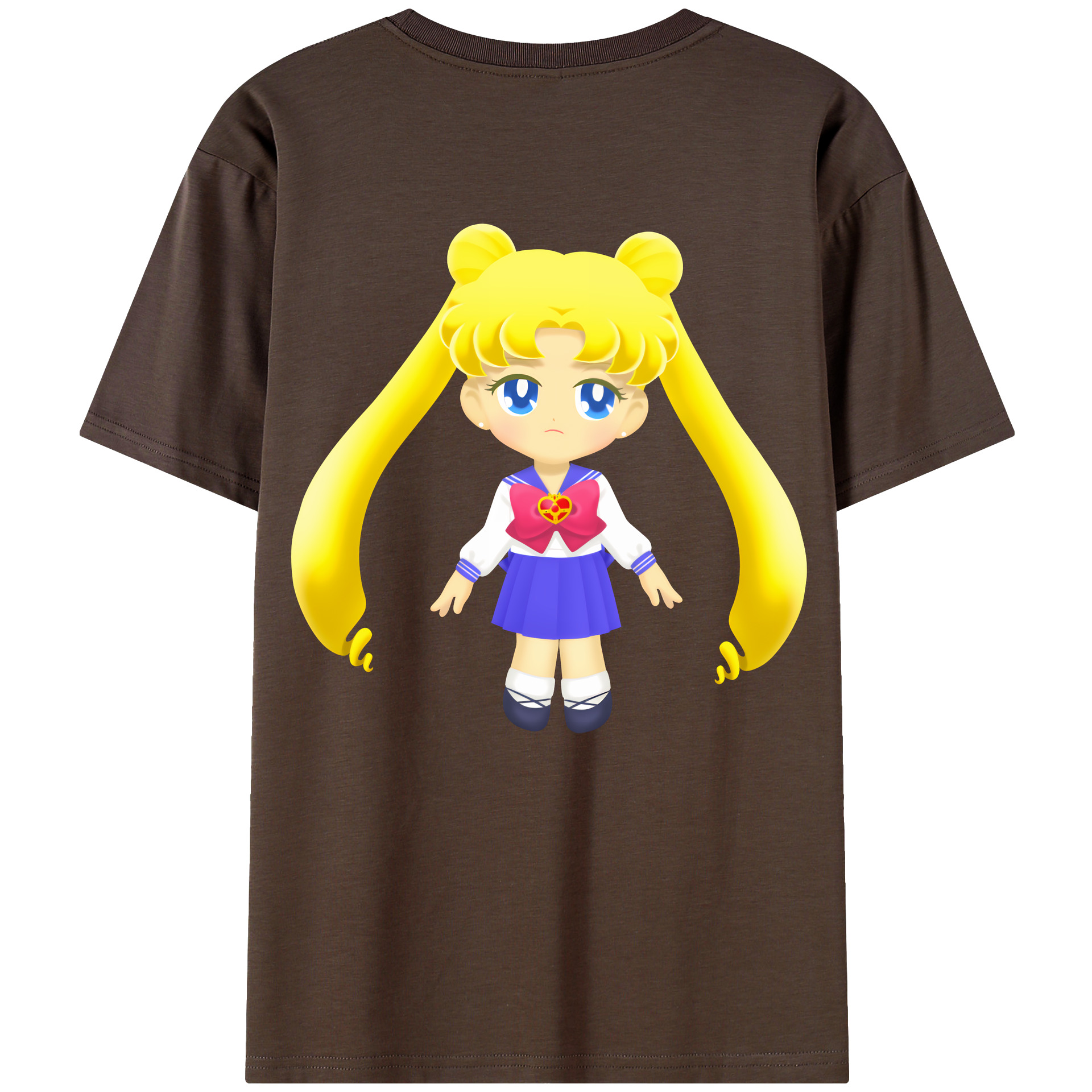 （画像用） 美少女戦士セーラームーン 愛野 美奈子 あいの みなこ Sailor Moon Aino Minako 綿100％半袖Tシャツ（背面プリント）