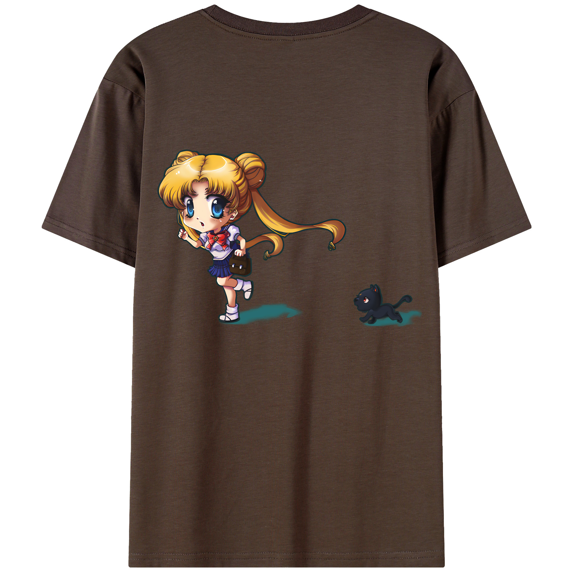 （画像用） 美少女戦士セーラームーン 愛野 美奈子 あいの みなこ Sailor Moon Aino Minako 綿100％半袖Tシャツ（背面プリント）