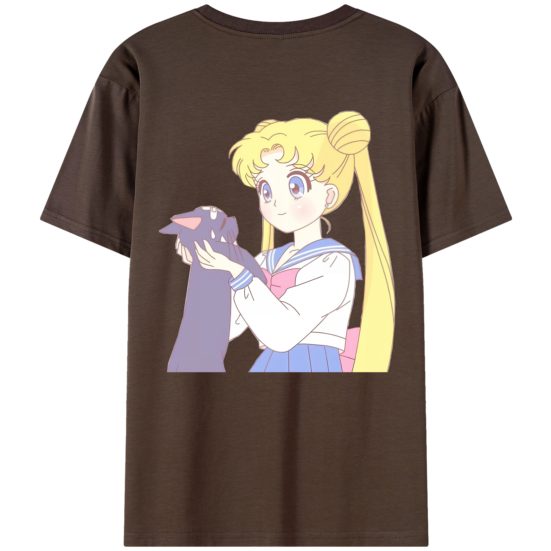 （画像用） 美少女戦士セーラームーン 愛野 美奈子 あいの みなこ Sailor Moon Aino Minako 綿100％半袖Tシャツ（背面プリント）