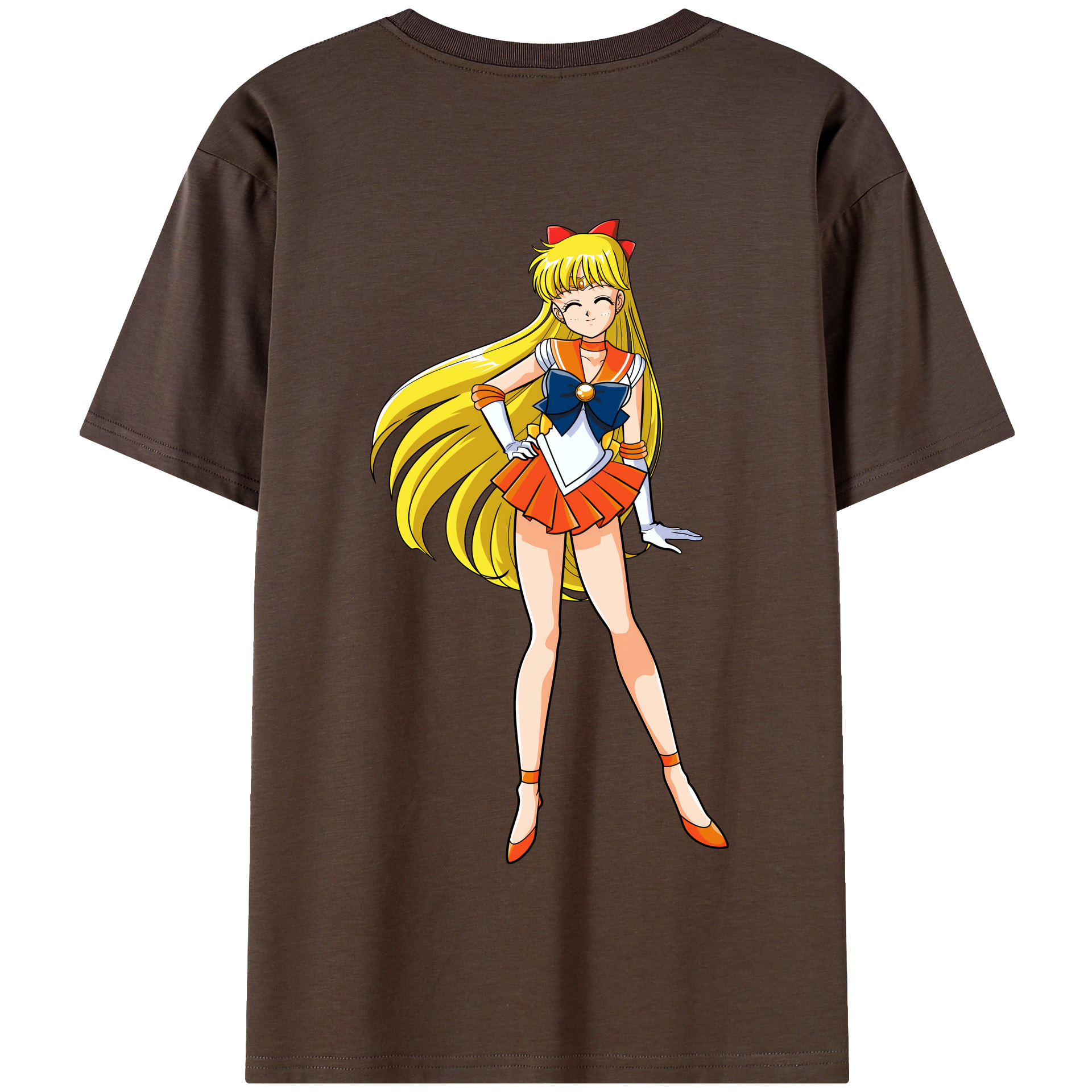 （画像用） 美少女戦士セーラームーン 愛野 美奈子 あいの みなこ Sailor Moon Aino Minako 綿100％半袖Tシャツ（背面プリント）