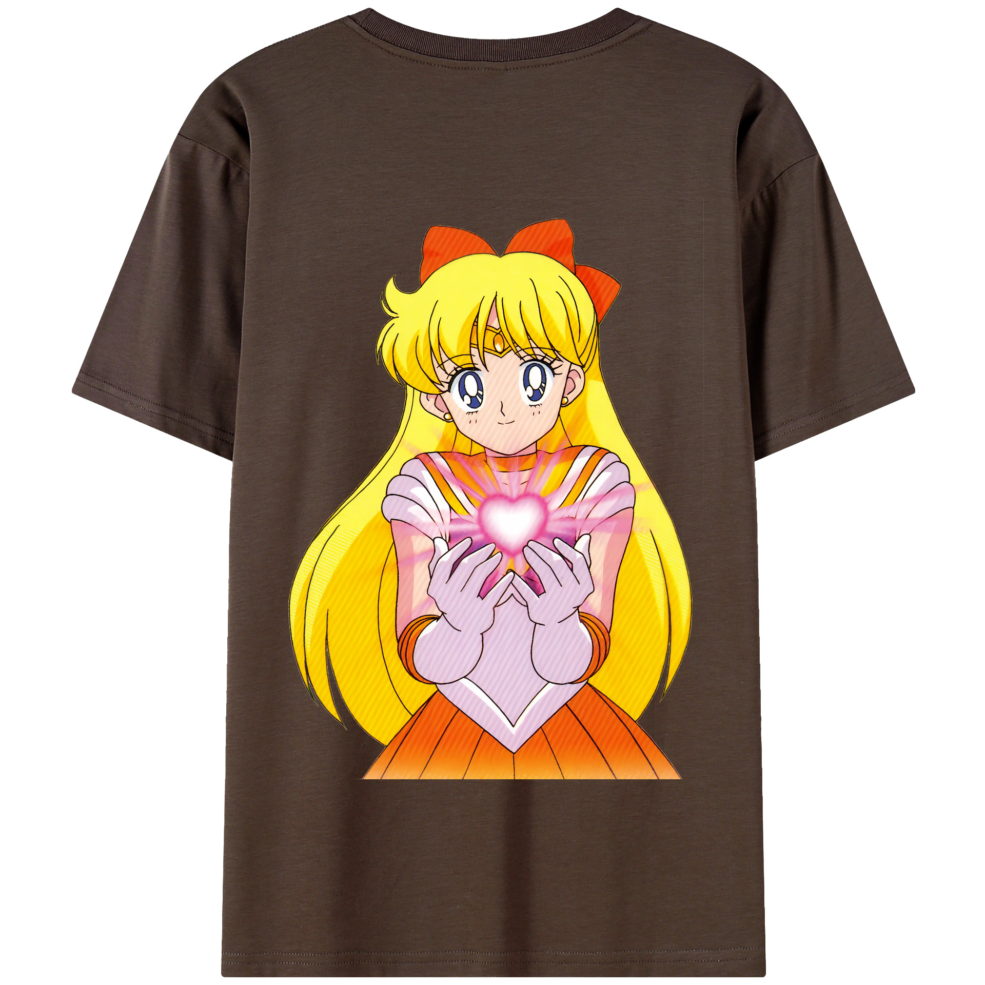 （画像用） 美少女戦士セーラームーン 愛野 美奈子 あいの みなこ Sailor Moon Aino Minako 綿100％半袖Tシャツ（背面プリント）