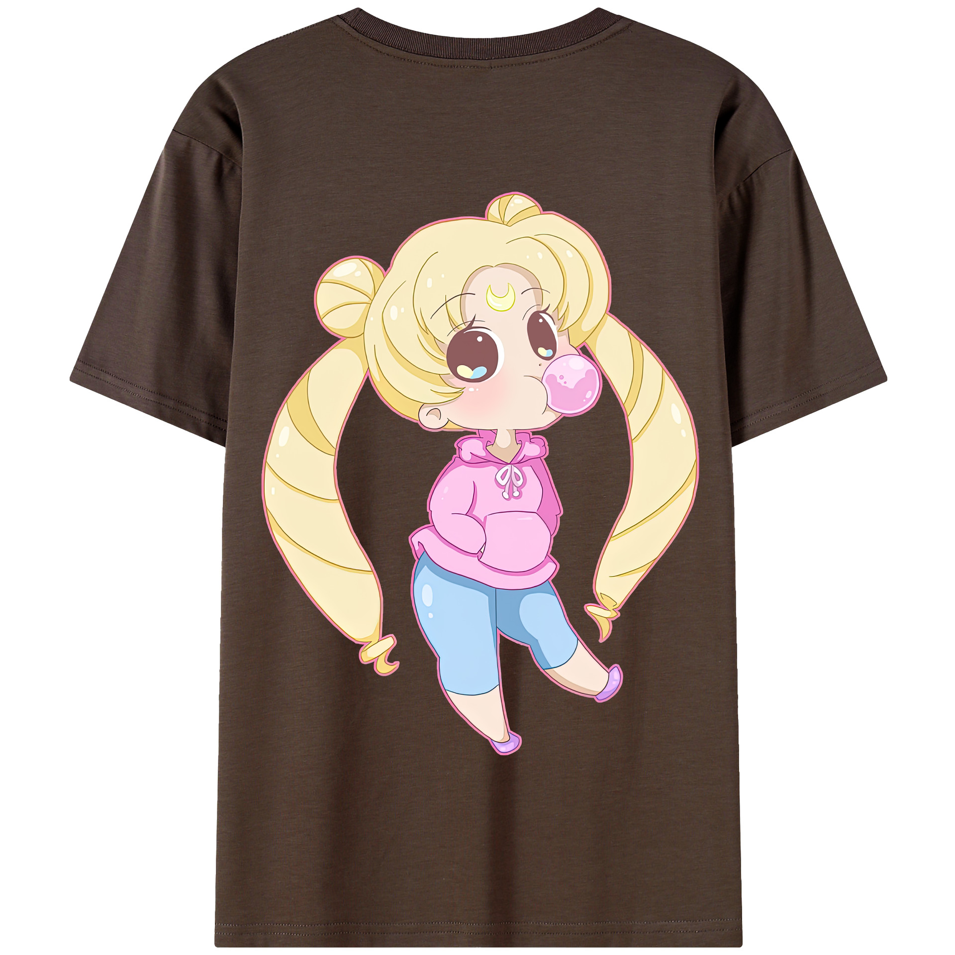 （画像用） 美少女戦士セーラームーン 愛野 美奈子 あいの みなこ Sailor Moon Aino Minako 綿100％半袖Tシャツ（背面プリント）