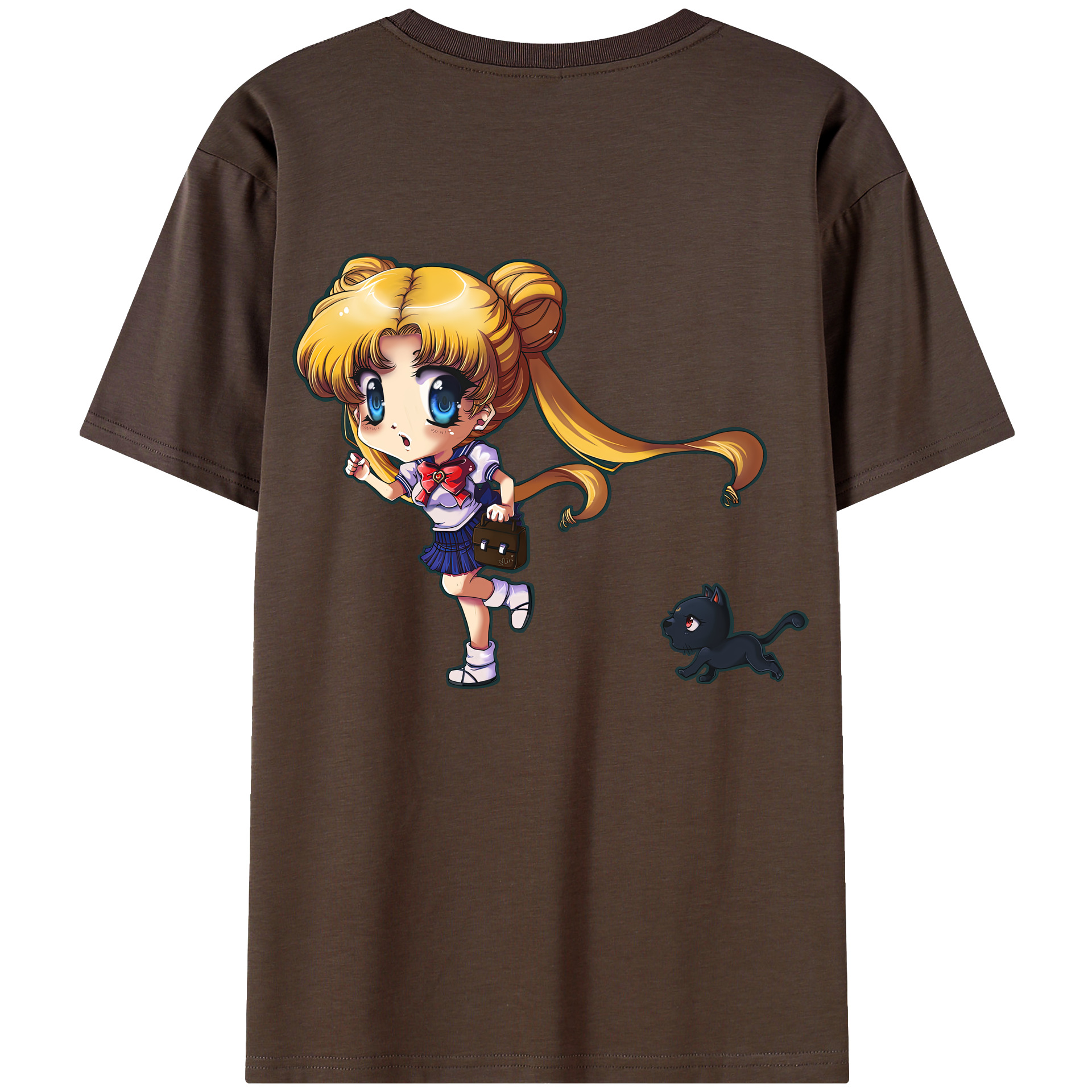 （画像用） 美少女戦士セーラームーン 愛野 美奈子 あいの みなこ Sailor Moon Aino Minako 綿100％半袖Tシャツ（背面プリント）