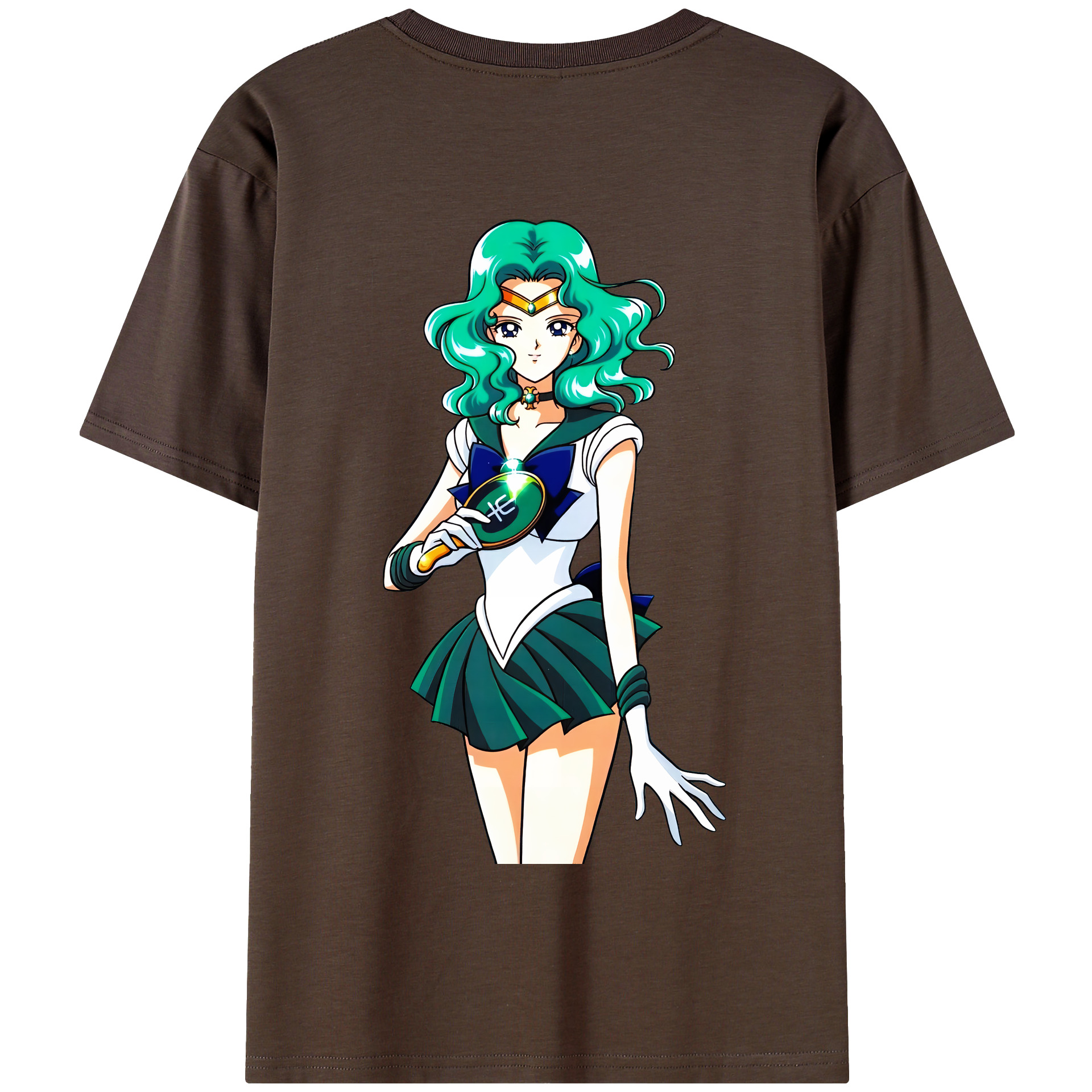（画像用） 美少女戦士セーラームーン 海王 みちる（かいおう みちる） Sailor Moon Kaiou Michiru 綿100％半袖Tシャツ（背面プリント）