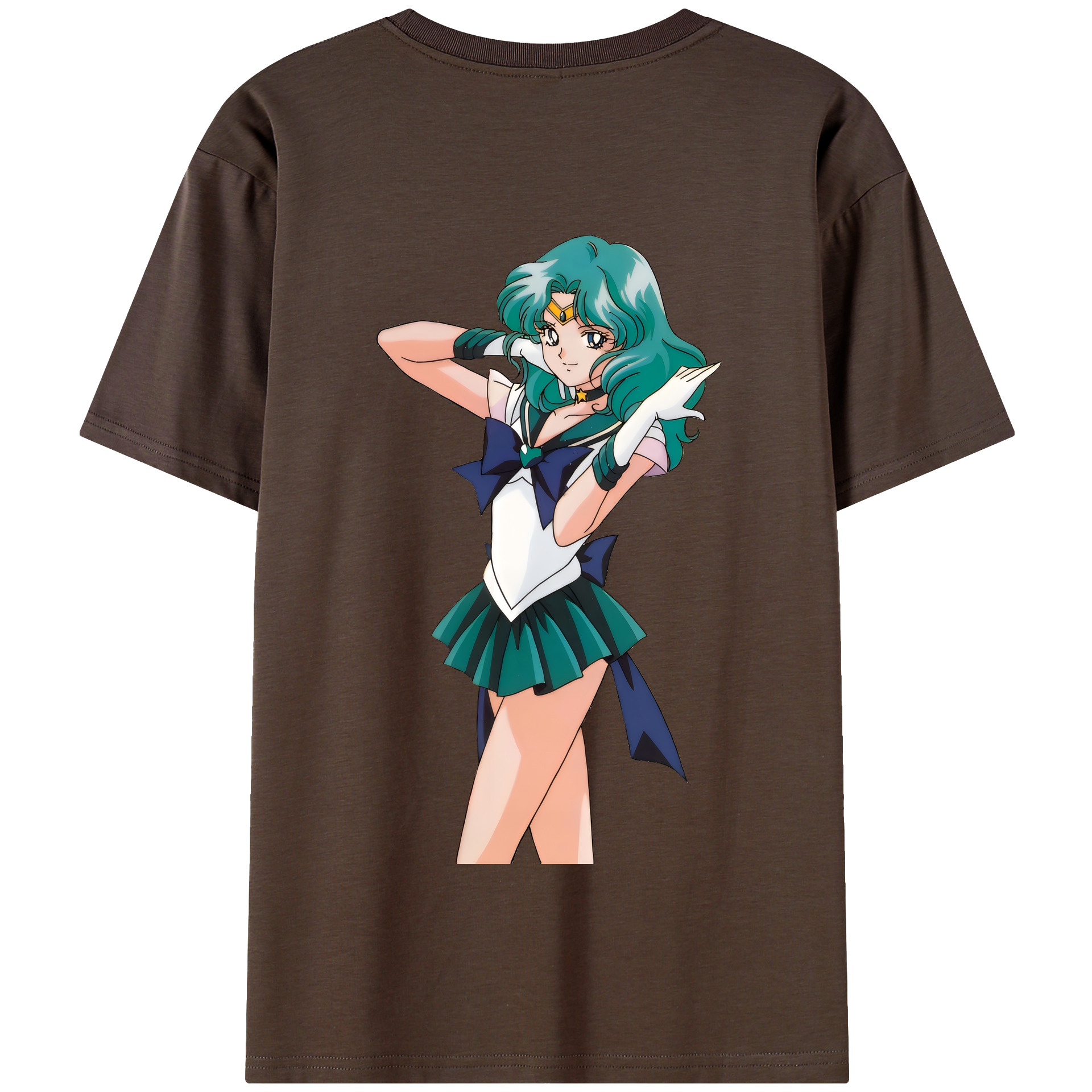 （画像用） 美少女戦士セーラームーン 海王 みちる（かいおう みちる） Sailor Moon Kaiou Michiru 綿100％半袖Tシャツ（背面プリント）