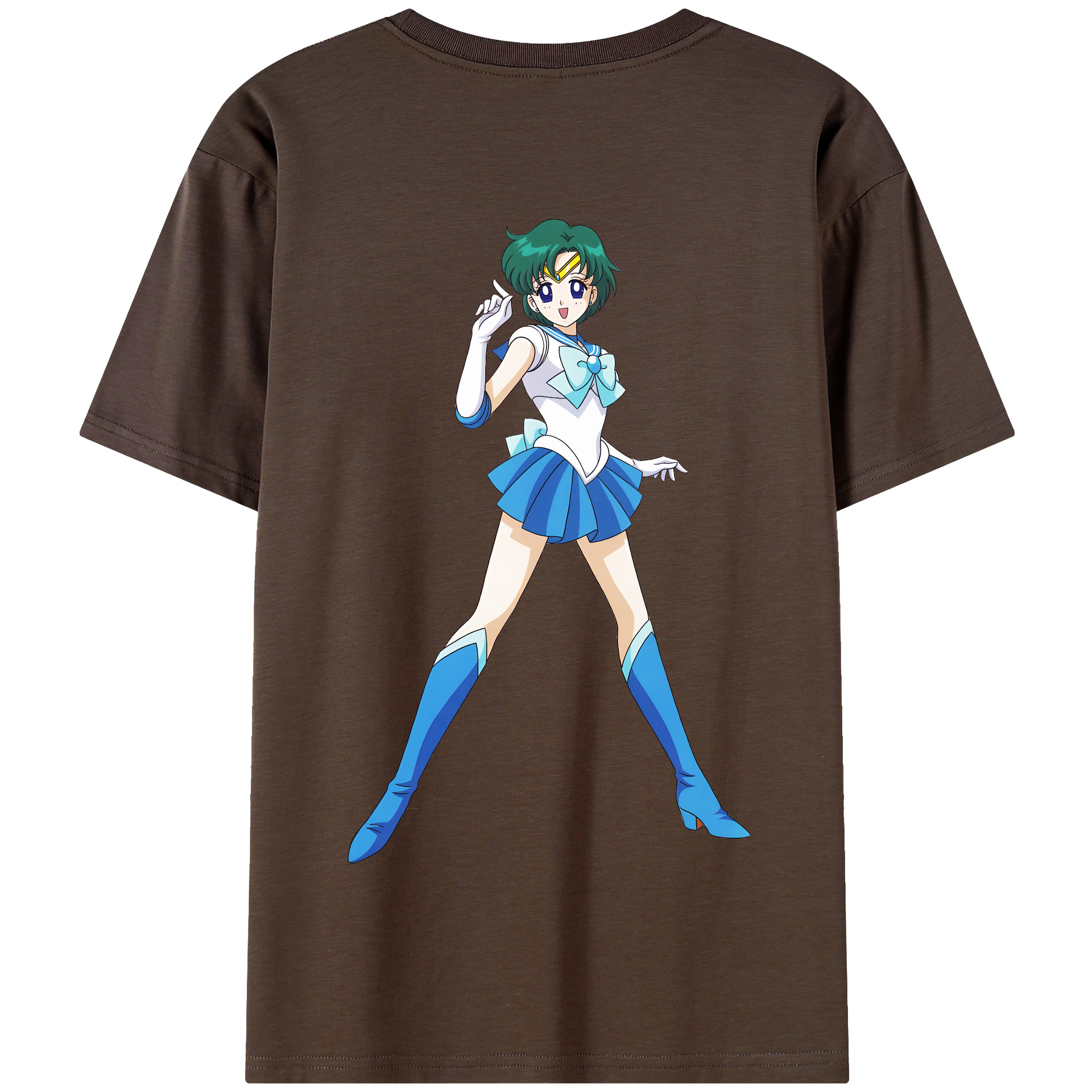 （画像用） 美少女戦士セーラームーン 海王 みちる（かいおう みちる） Sailor Moon Kaiou Michiru 綿100％半袖Tシャツ（背面プリント）