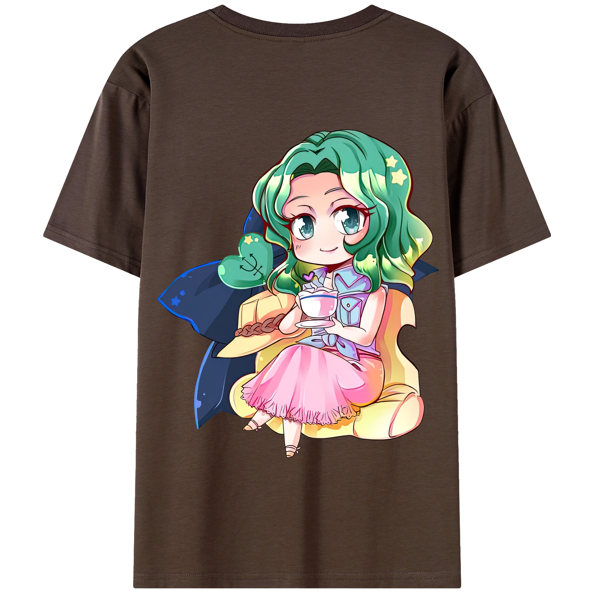 （画像用） 美少女戦士セーラームーン 海王 みちる（かいおう みちる） Sailor Moon Kaiou Michiru 綿100％半袖Tシャツ（背面プリント）
