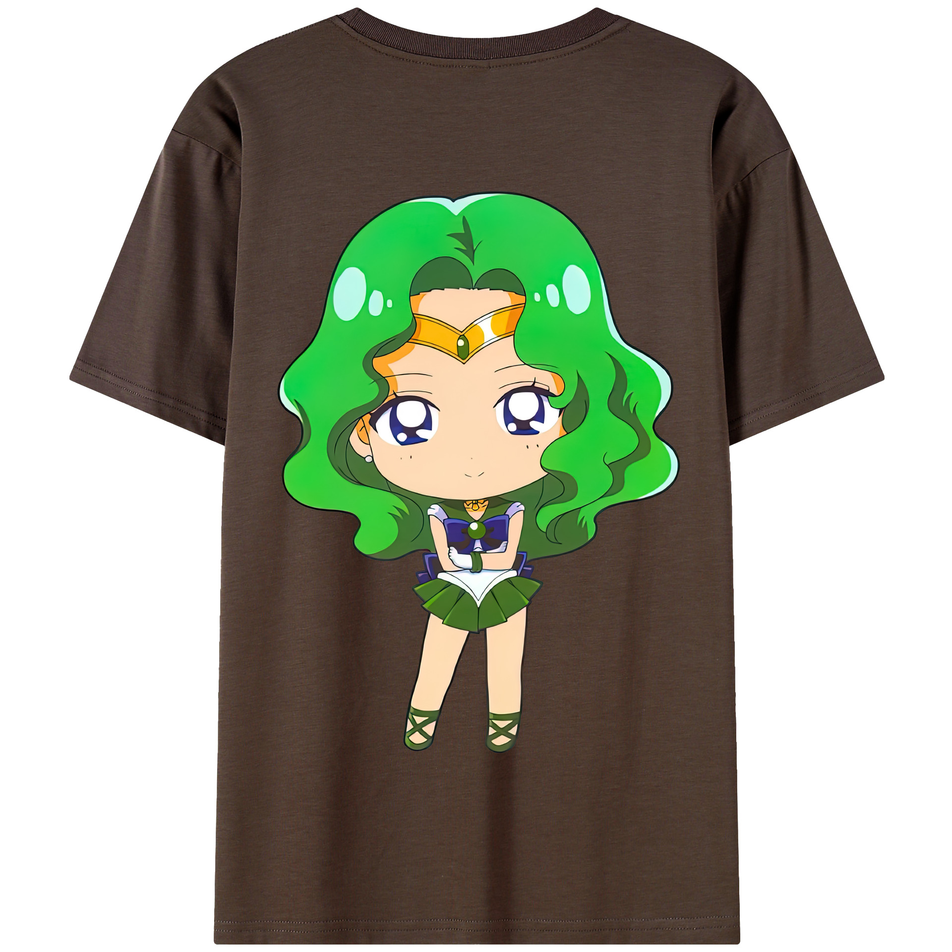 （画像用） 美少女戦士セーラームーン 海王 みちる（かいおう みちる） Sailor Moon Kaiou Michiru 綿100％半袖Tシャツ（背面プリント）