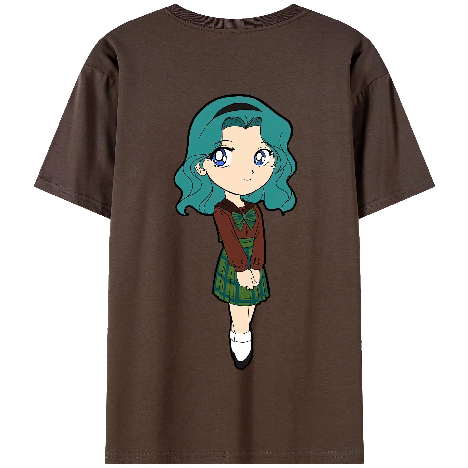 （画像用） 美少女戦士セーラームーン 海王 みちる（かいおう みちる） Sailor Moon Kaiou Michiru 綿100％半袖Tシャツ（背面プリント）
