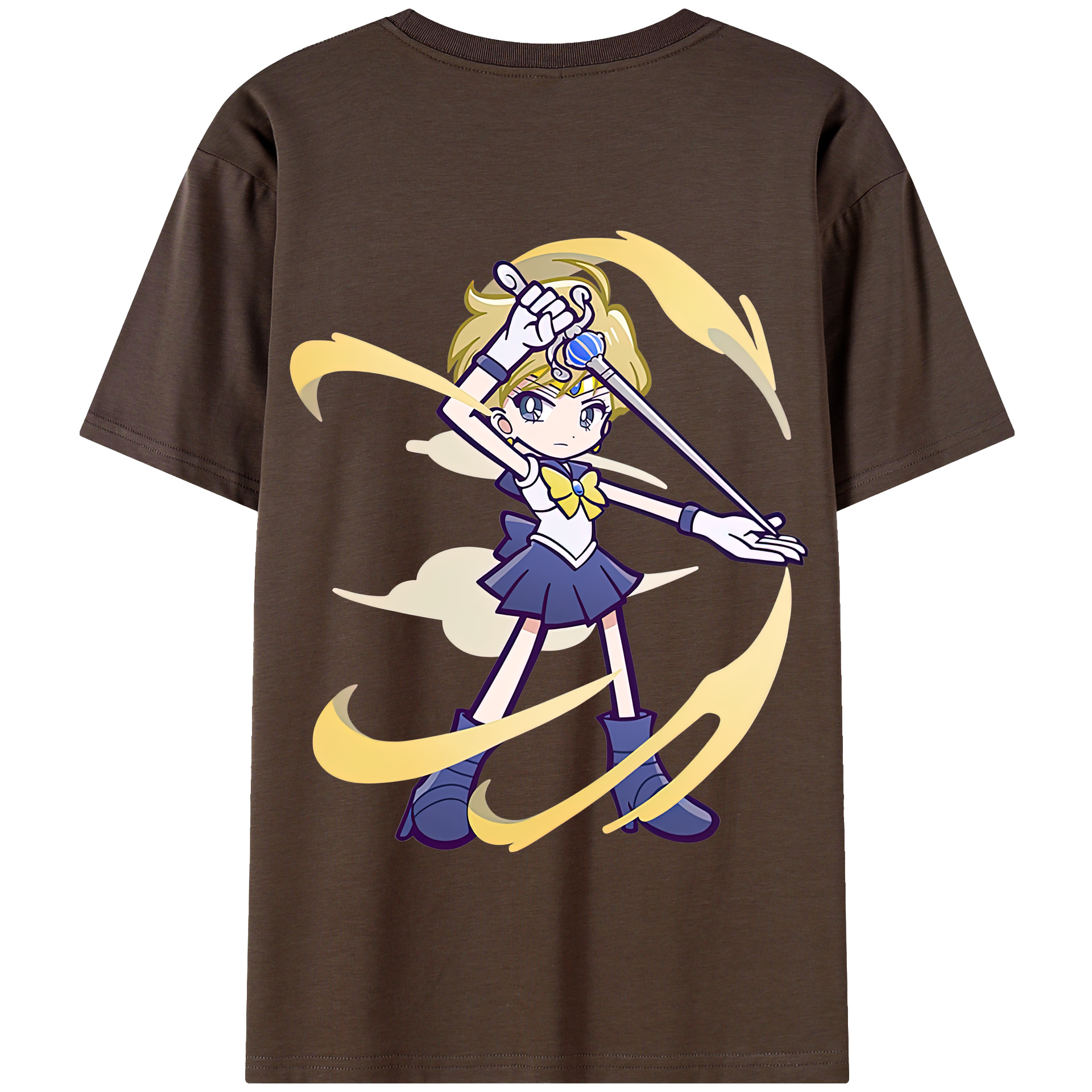 （画像用） 美少女戦士セーラームーン 天王はるか Sailor Moon Tenoh Haruka 綿100％半袖Tシャツ（背面プリント）