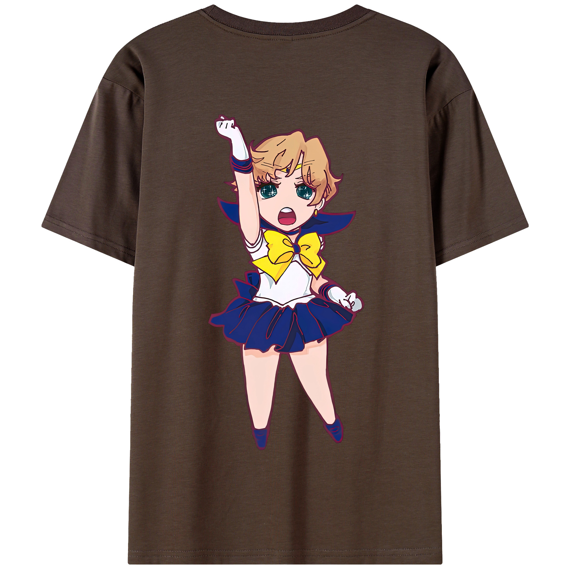 （画像用） 美少女戦士セーラームーン 天王はるか Sailor Moon Tenoh Haruka 綿100％半袖Tシャツ（背面プリント）