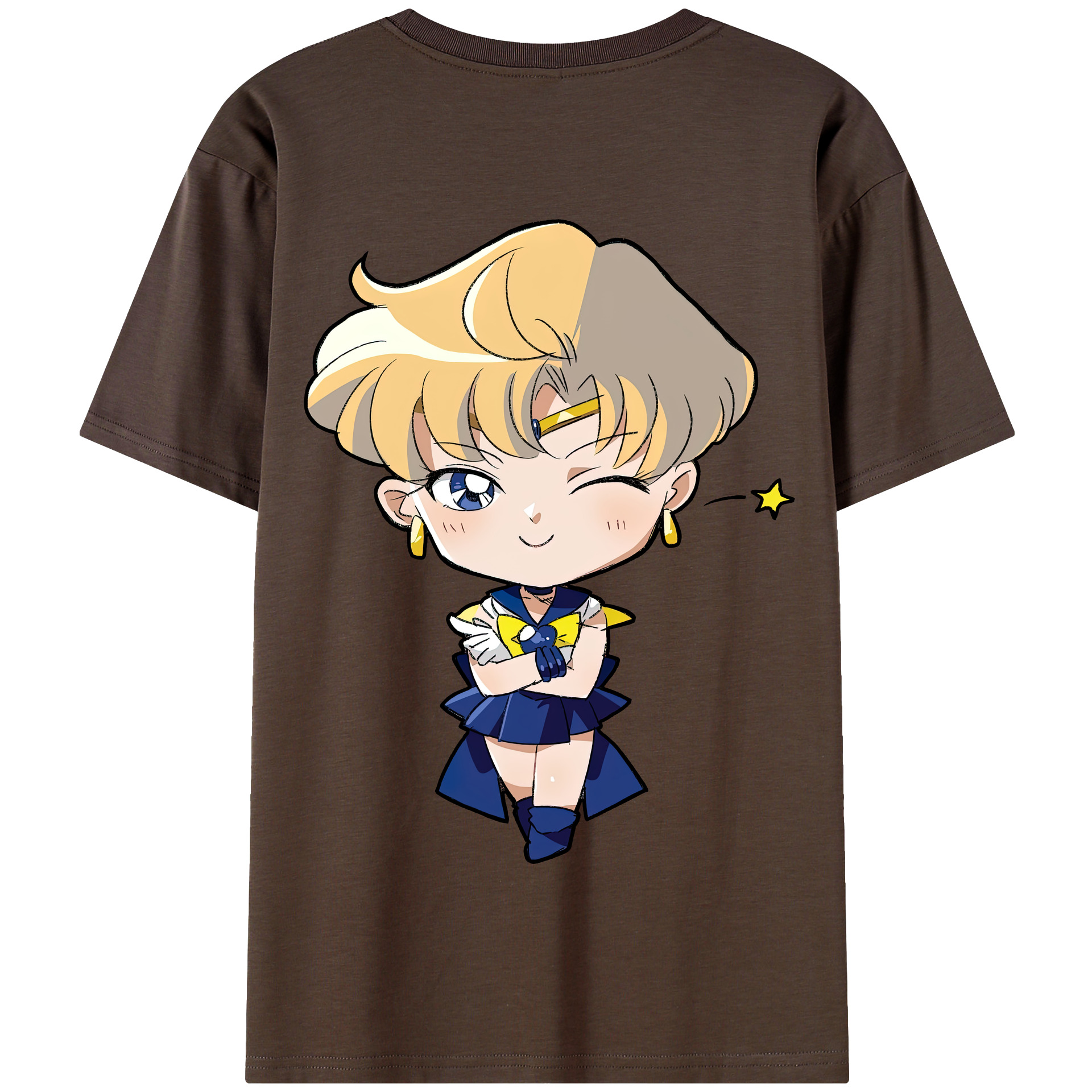 （画像用） 美少女戦士セーラームーン 天王はるか Sailor Moon Tenoh Haruka 綿100％半袖Tシャツ（背面プリント）