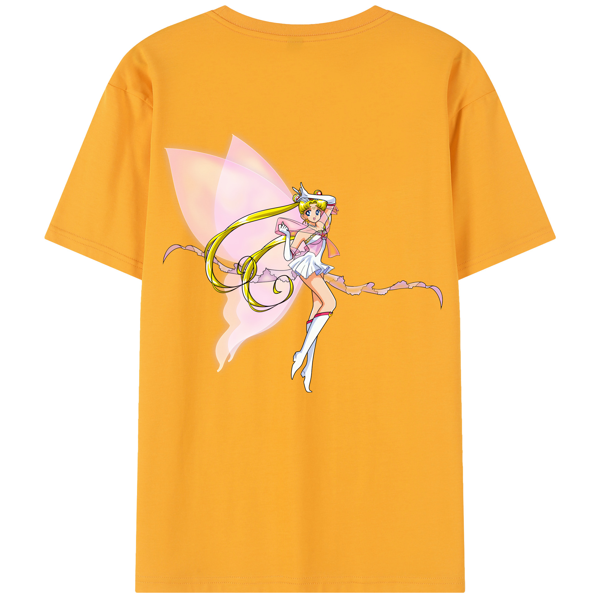 （画像用） 美少女戦士セーラームーン 月野 うさぎ つきの うさぎ Sailor Moon Tsukino Usagi 綿100％半袖Tシャツ（背面プリント）