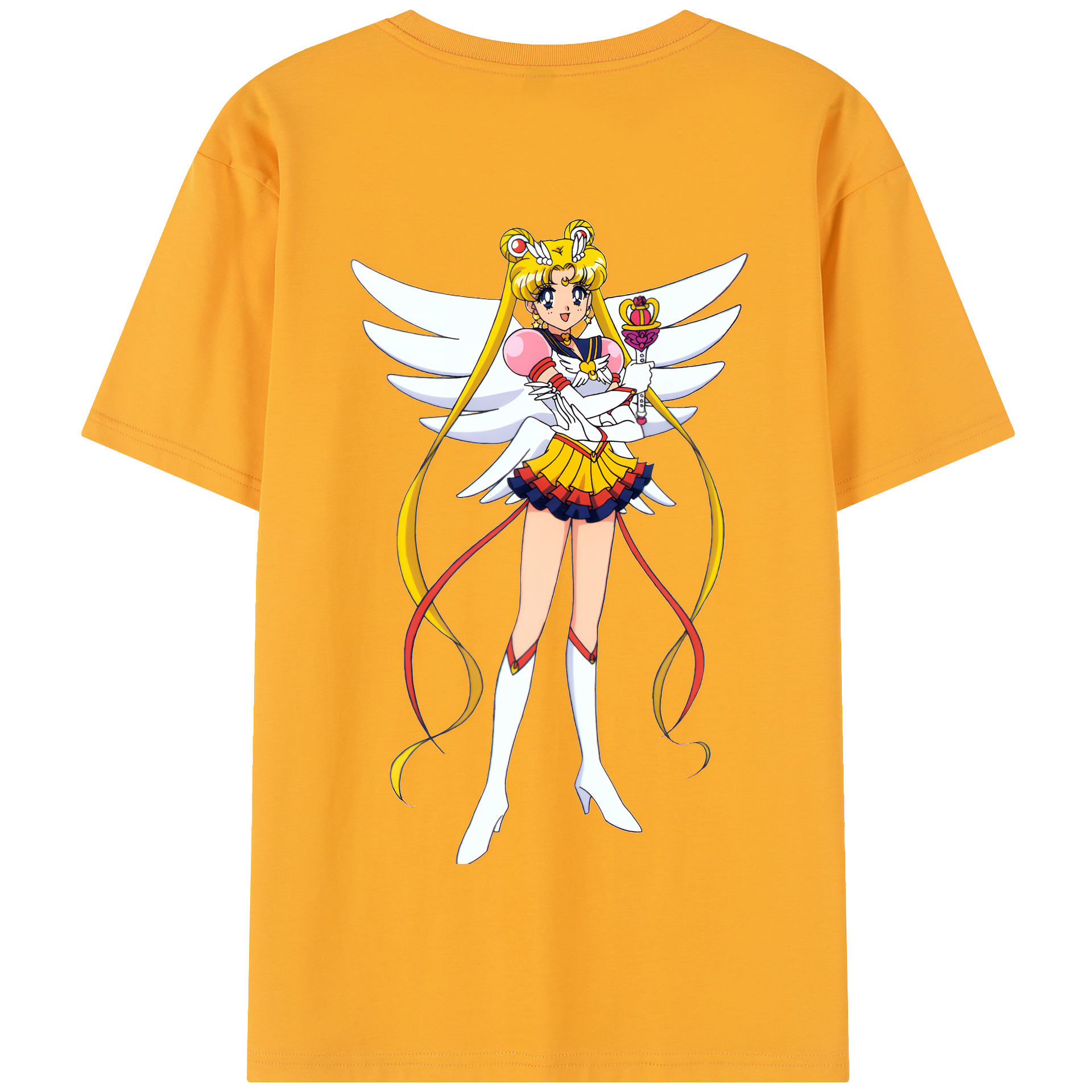 （画像用） 美少女戦士セーラームーン 月野 うさぎ つきの うさぎ Sailor Moon Tsukino Usagi 綿100％半袖Tシャツ（背面プリント）