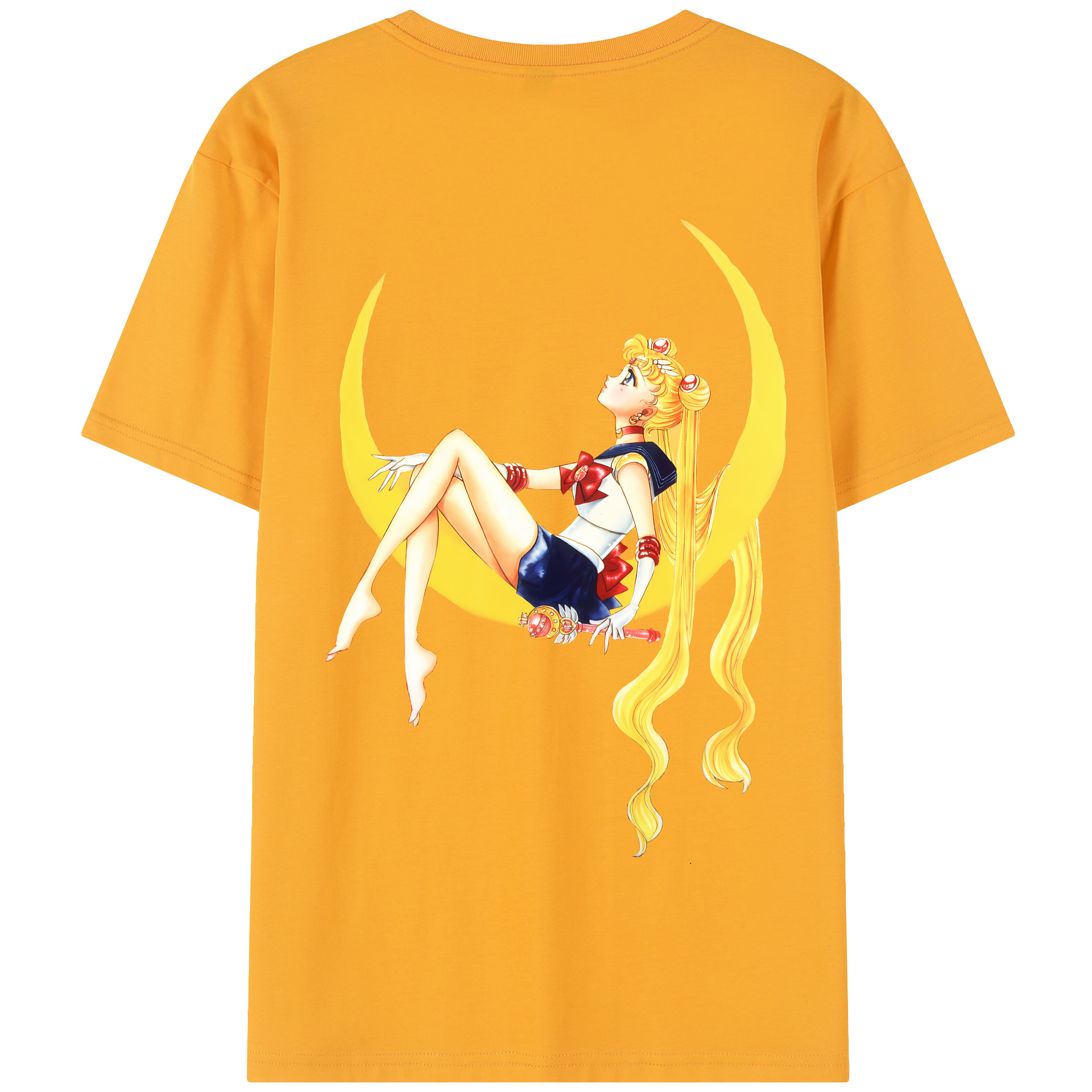（画像用） 美少女戦士セーラームーン 月野 うさぎ つきの うさぎ Sailor Moon Tsukino Usagi 綿100％半袖Tシャツ（背面プリント）