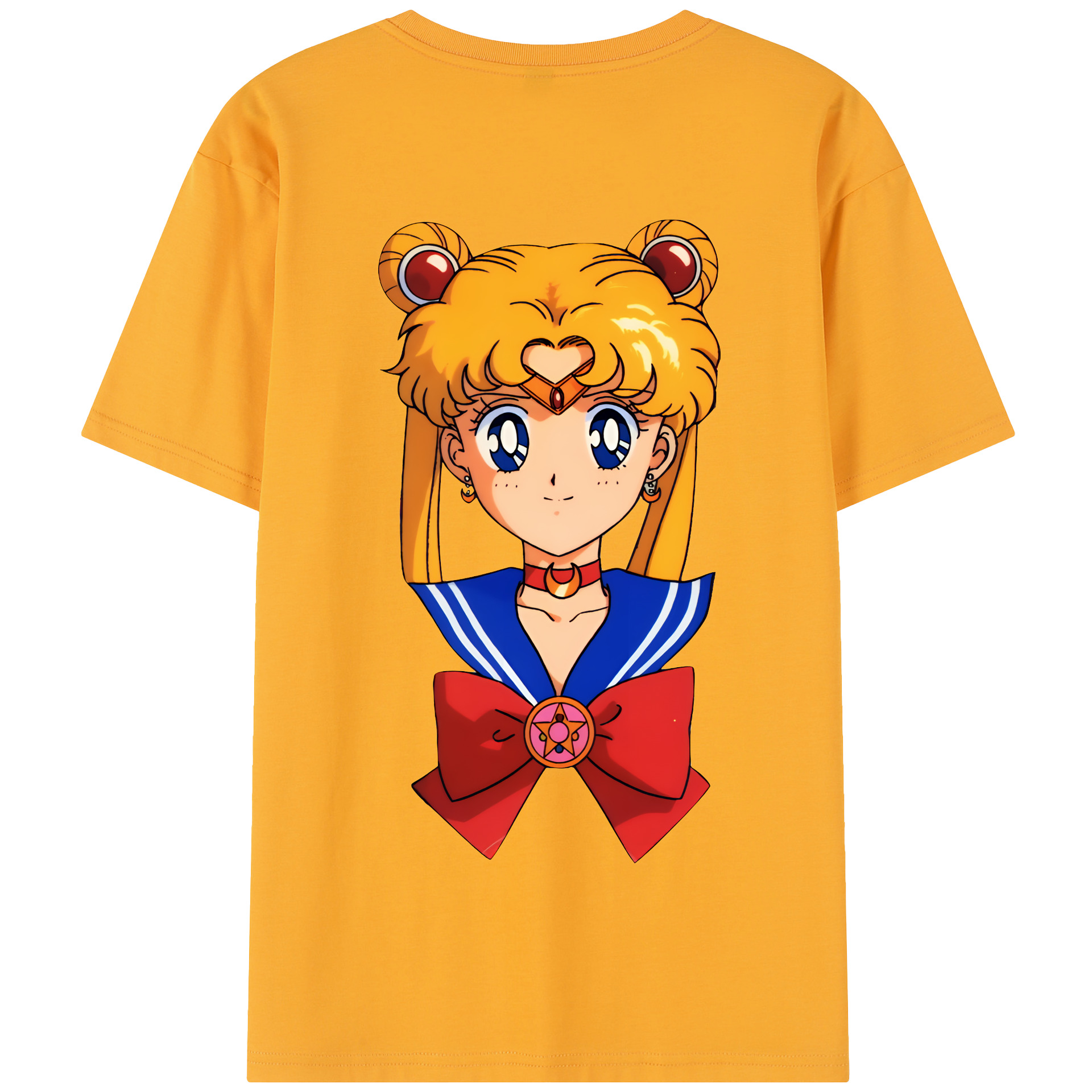（画像用） 美少女戦士セーラームーン 月野 うさぎ つきの うさぎ Sailor Moon Tsukino Usagi 綿100％半袖Tシャツ（背面プリント）