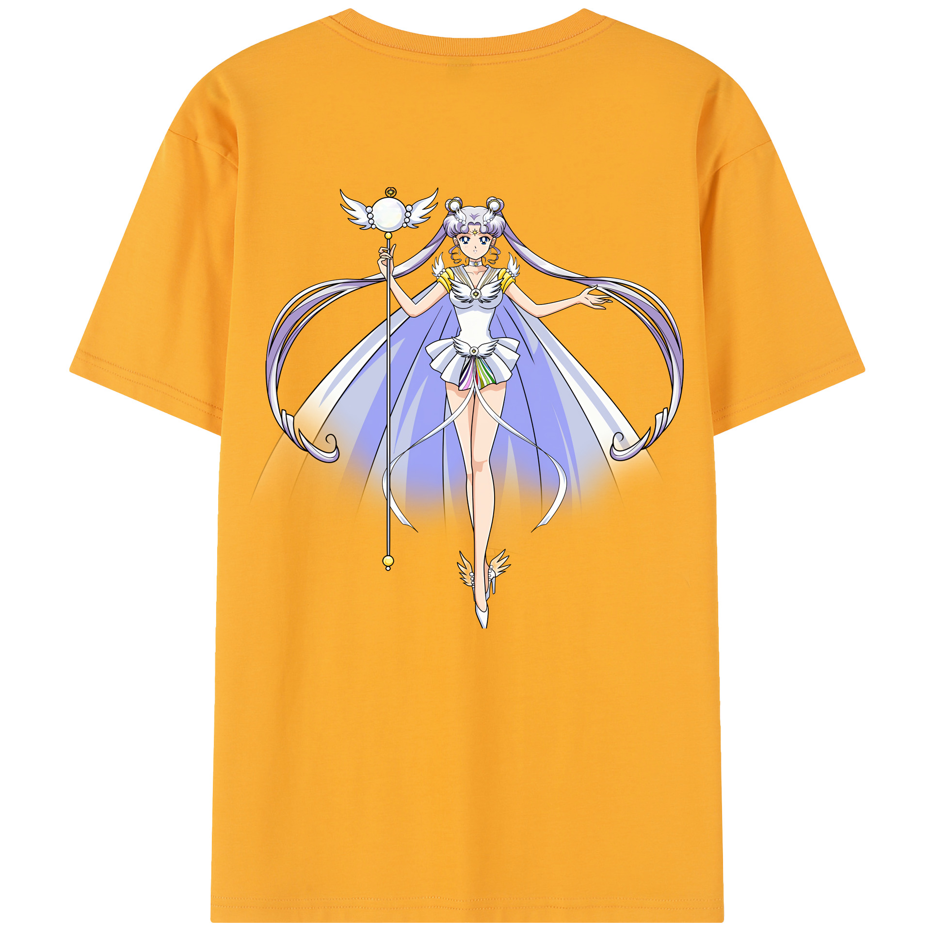 （画像用） 美少女戦士セーラームーン 月野 うさぎ つきの うさぎ Sailor Moon Tsukino Usagi 綿100％半袖Tシャツ（背面プリント）