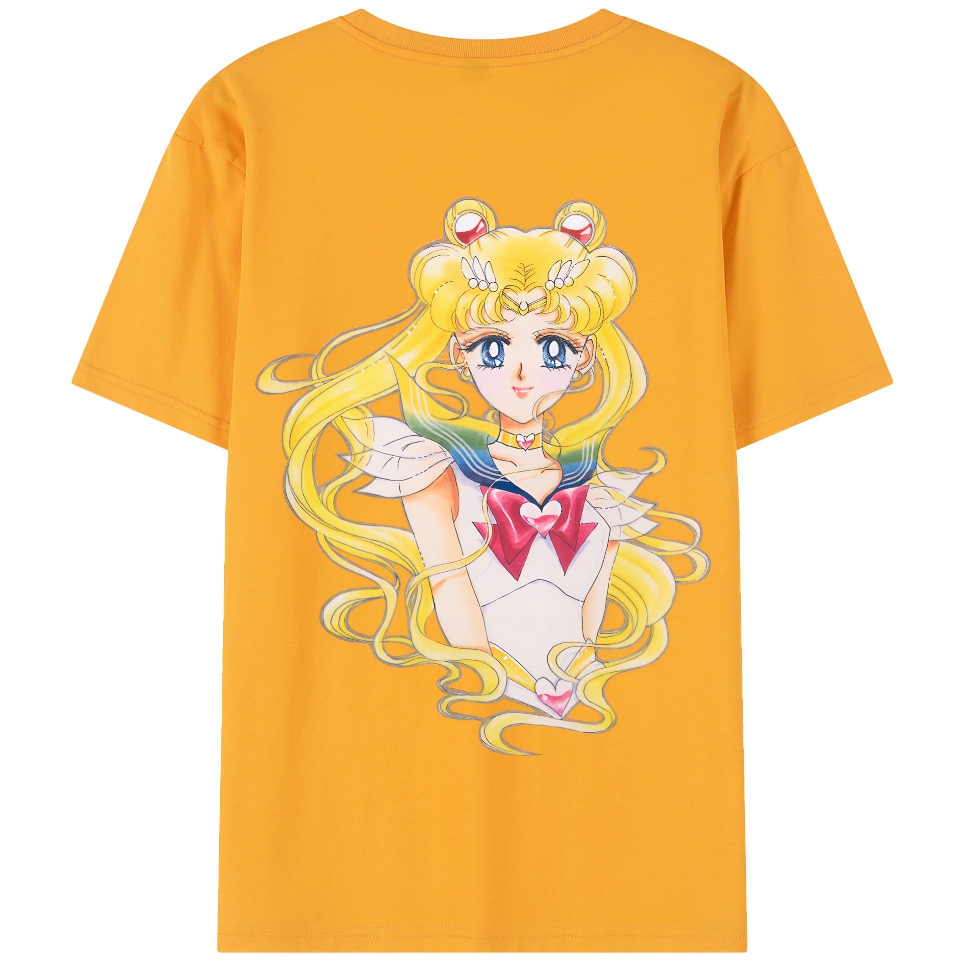（画像用） 美少女戦士セーラームーン 月野 うさぎ つきの うさぎ Sailor Moon Tsukino Usagi 綿100％半袖Tシャツ（背面プリント）