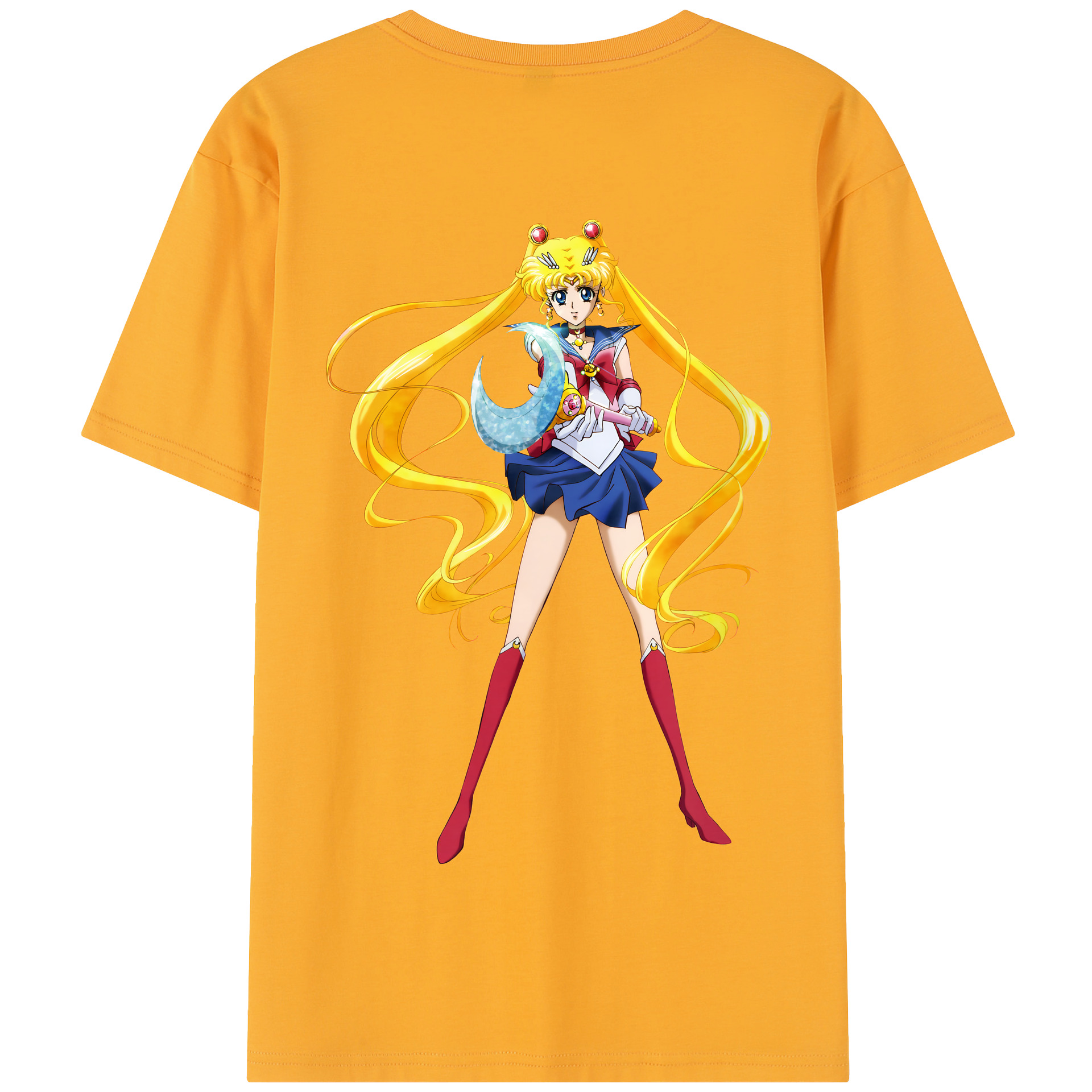 （画像用） 美少女戦士セーラームーン 月野 うさぎ つきの うさぎ Sailor Moon Tsukino Usagi 綿100％半袖Tシャツ（背面プリント）