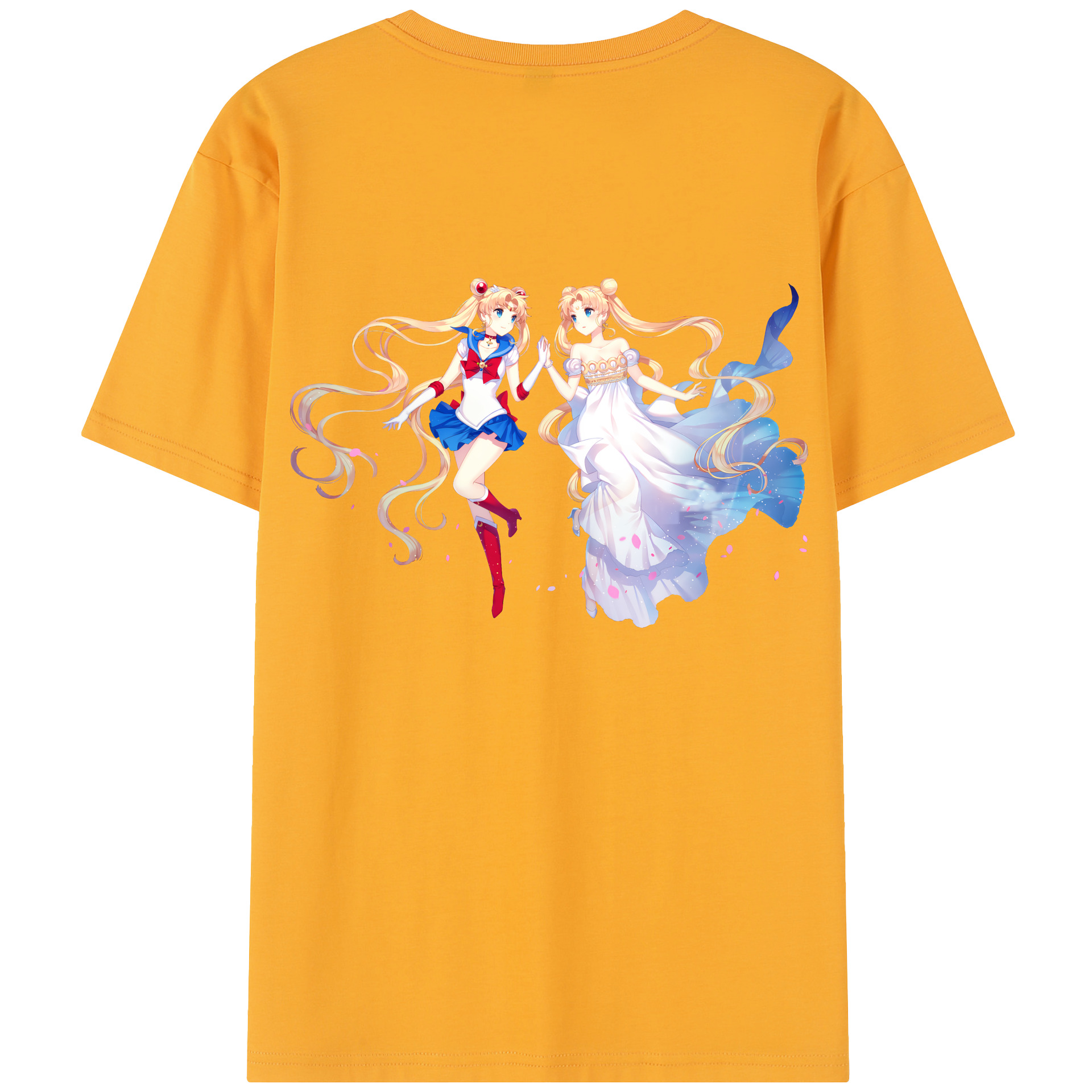 （画像用） 美少女戦士セーラームーン 月野 うさぎ つきの うさぎ Sailor Moon Tsukino Usagi 綿100％半袖Tシャツ（背面プリント）