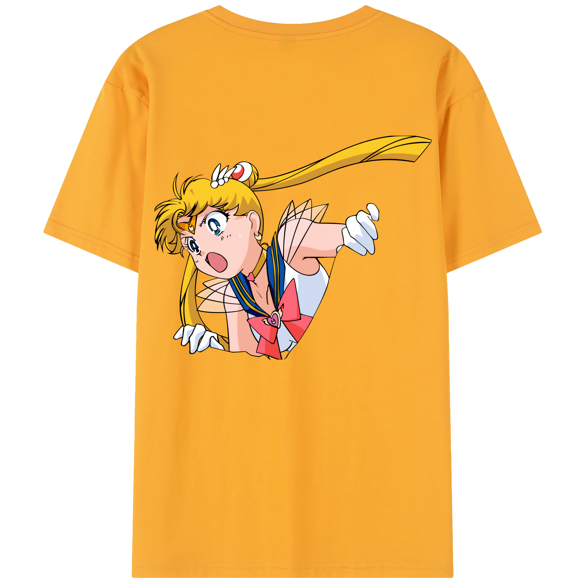 （画像用） 美少女戦士セーラームーン 月野 うさぎ つきの うさぎ Sailor Moon Tsukino Usagi 綿100％半袖Tシャツ（背面プリント）