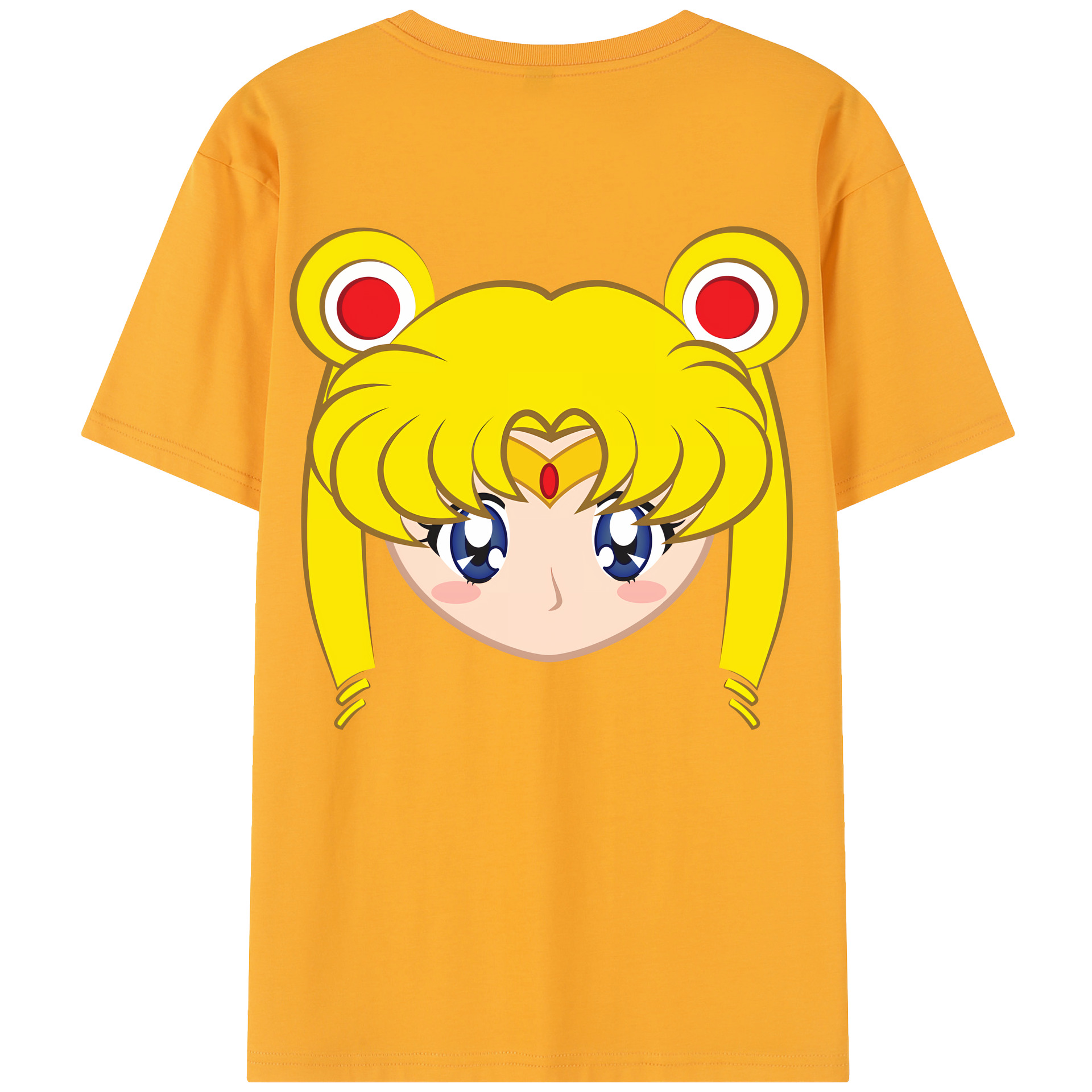 （画像用） 美少女戦士セーラームーン 月野 うさぎ つきの うさぎ Sailor Moon Tsukino Usagi 綿100％半袖Tシャツ（背面プリント）