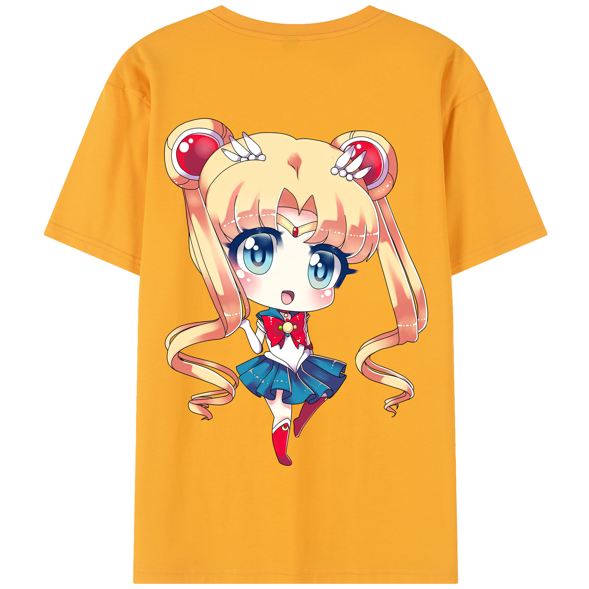 （画像用） 美少女戦士セーラームーン 月野 うさぎ つきの うさぎ Sailor Moon Tsukino Usagi 綿100％半袖Tシャツ（背面プリント）