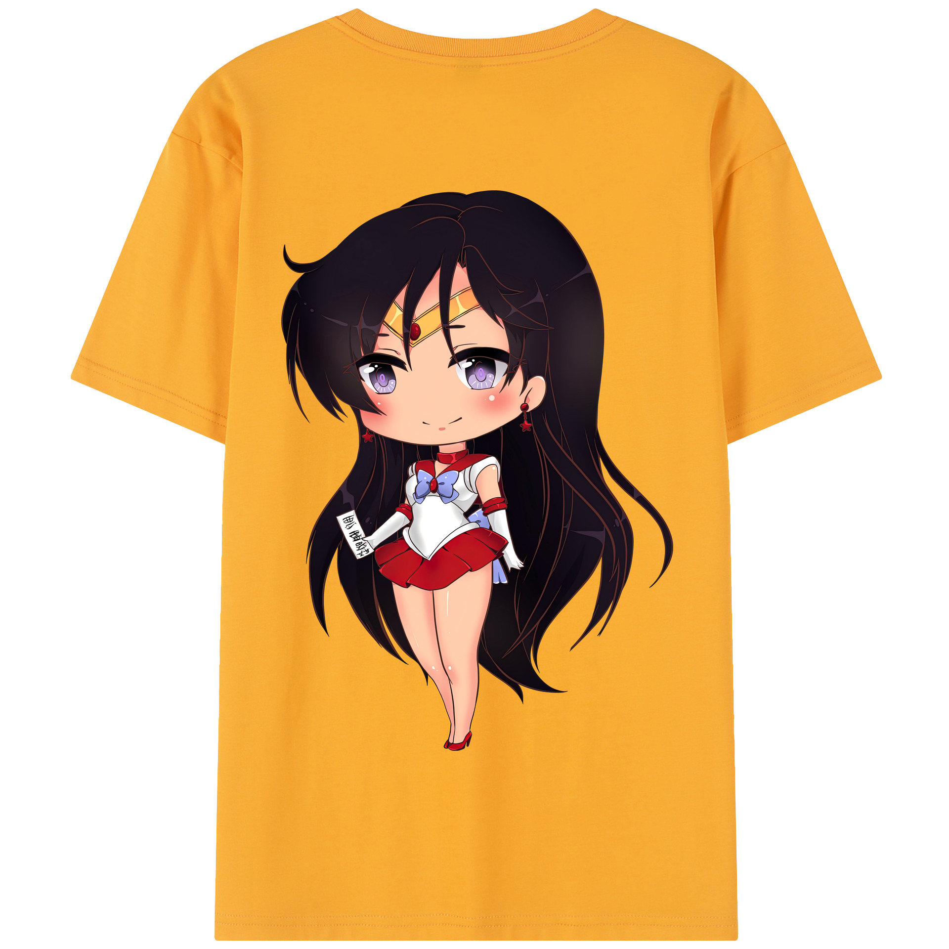 （画像用） 美少女戦士セーラームーン 火野レイ ひの レイ Sailor Moon Hino Rei （セーラーマーズ,Sailor Mars） 綿100％半袖Tシャツ（背面プリント）