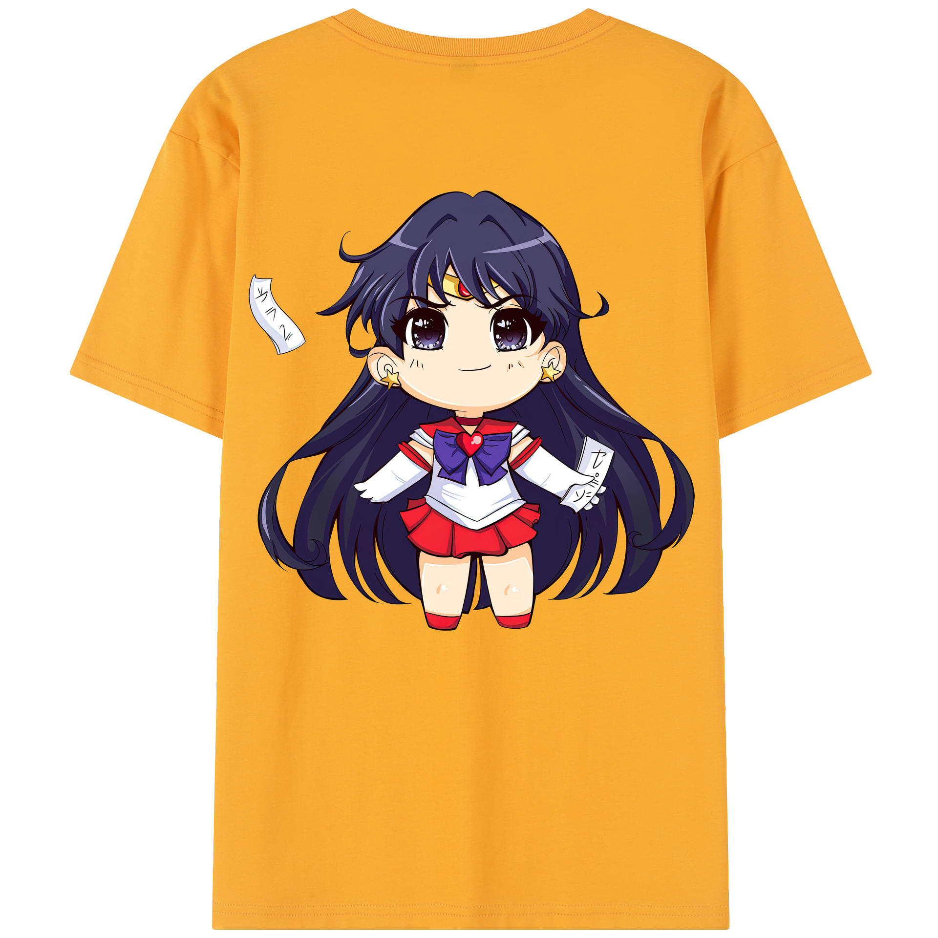 （画像用） 美少女戦士セーラームーン 火野レイ ひの レイ Sailor Moon Hino Rei （セーラーマーズ,Sailor Mars） 綿100％半袖Tシャツ（背面プリント）