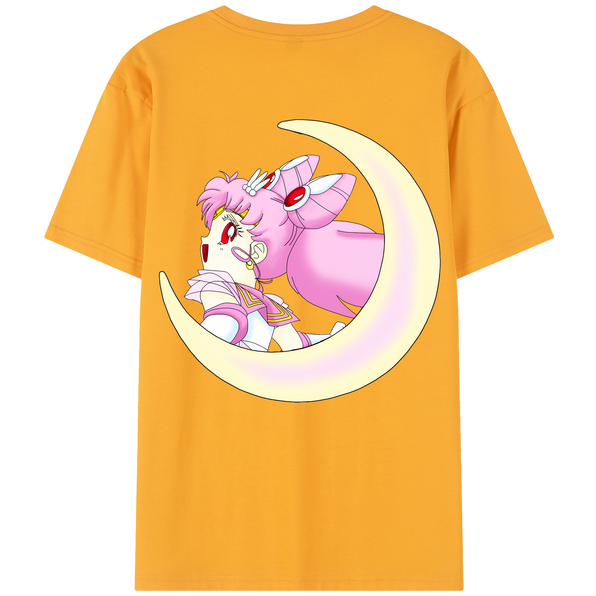 （画像用） 美少女戦士セーラームーン ちびうさ Sailor Moon Chibiusa Tsukino Usagi Small Lady Serenity 綿100％半袖Tシャツ（背面プリント）
