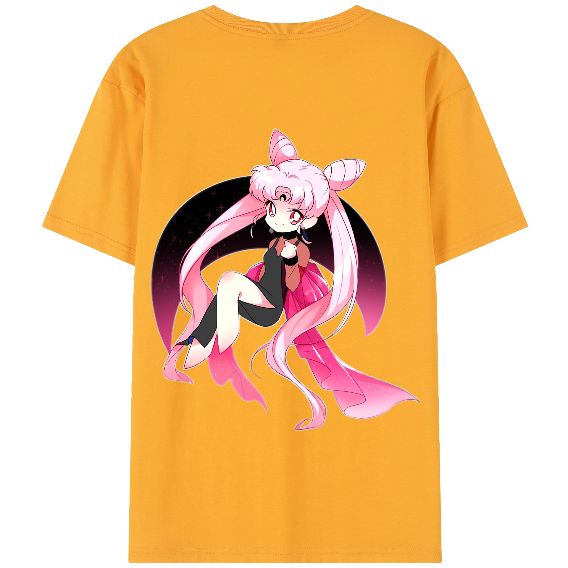 （画像用） 美少女戦士セーラームーン ちびうさ Sailor Moon Chibiusa Tsukino Usagi Small Lady Serenity 綿100％半袖Tシャツ（背面プリント）