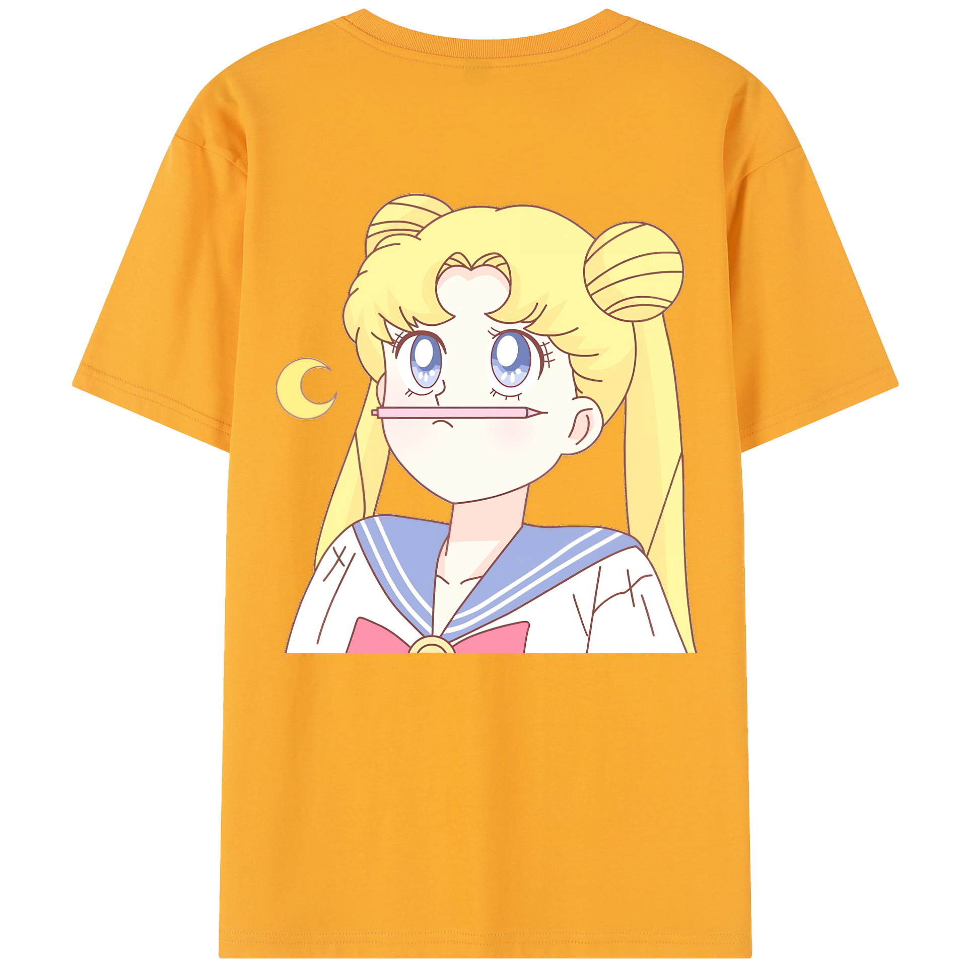 （画像用） 美少女戦士セーラームーン 愛野 美奈子 あいの みなこ Sailor Moon Aino Minako 綿100％半袖Tシャツ（背面プリント）