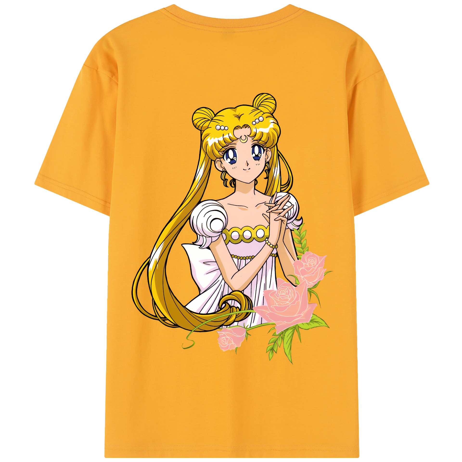（画像用） 美少女戦士セーラームーン 愛野 美奈子 あいの みなこ Sailor Moon Aino Minako 綿100％半袖Tシャツ（背面プリント）
