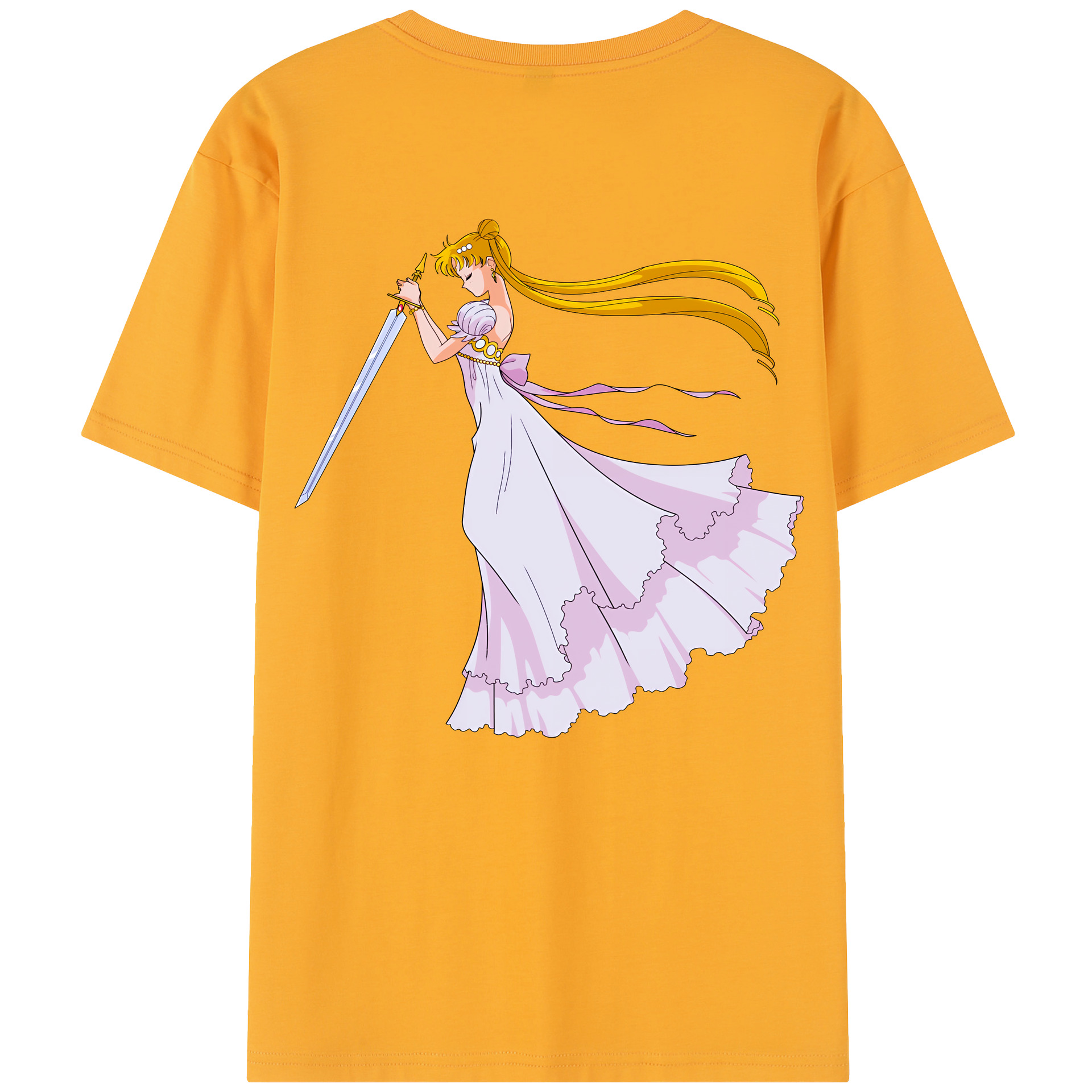 （画像用） 美少女戦士セーラームーン 愛野 美奈子 あいの みなこ Sailor Moon Aino Minako 綿100％半袖Tシャツ（背面プリント）