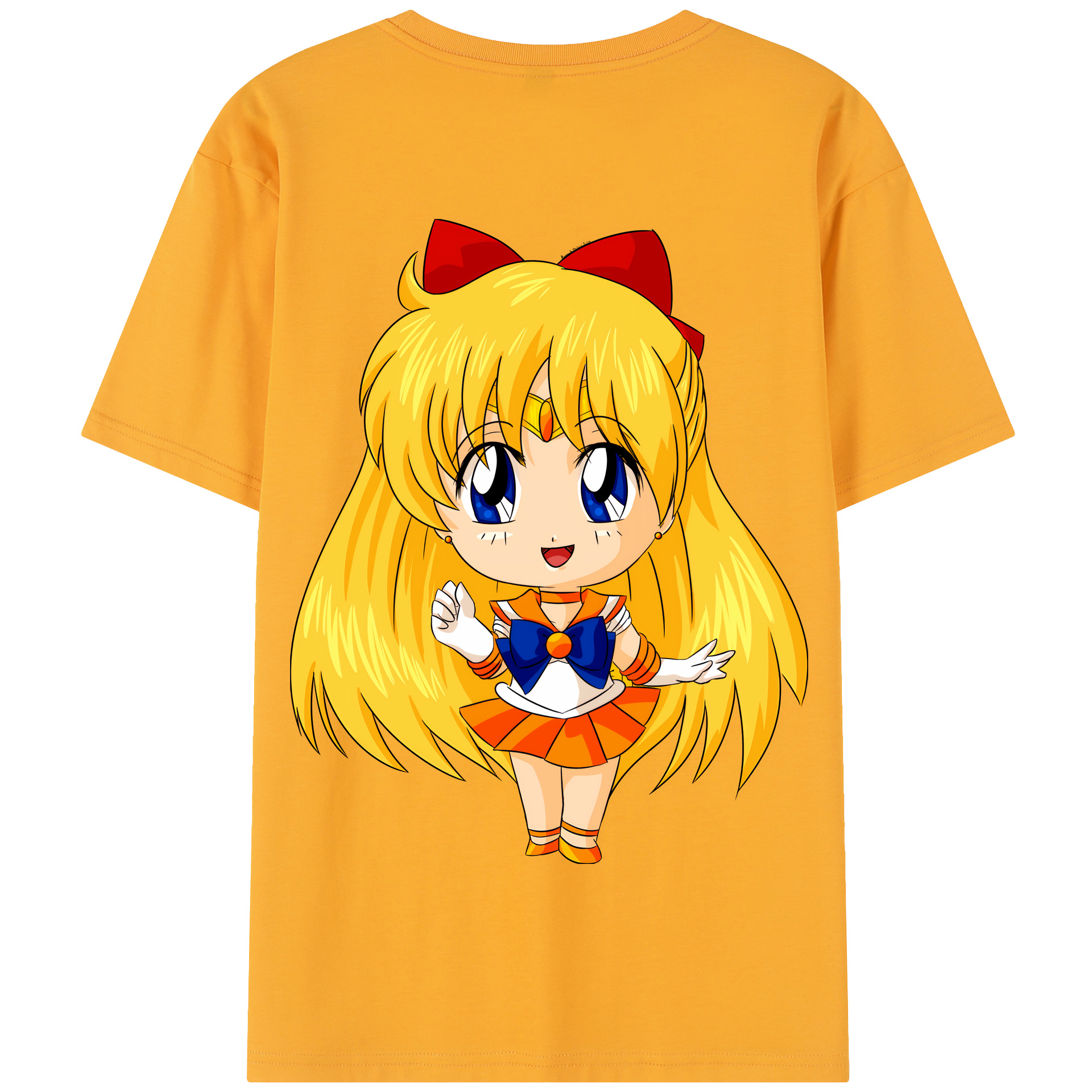 （画像用） 美少女戦士セーラームーン 愛野 美奈子 あいの みなこ Sailor Moon Aino Minako 綿100％半袖Tシャツ（背面プリント）