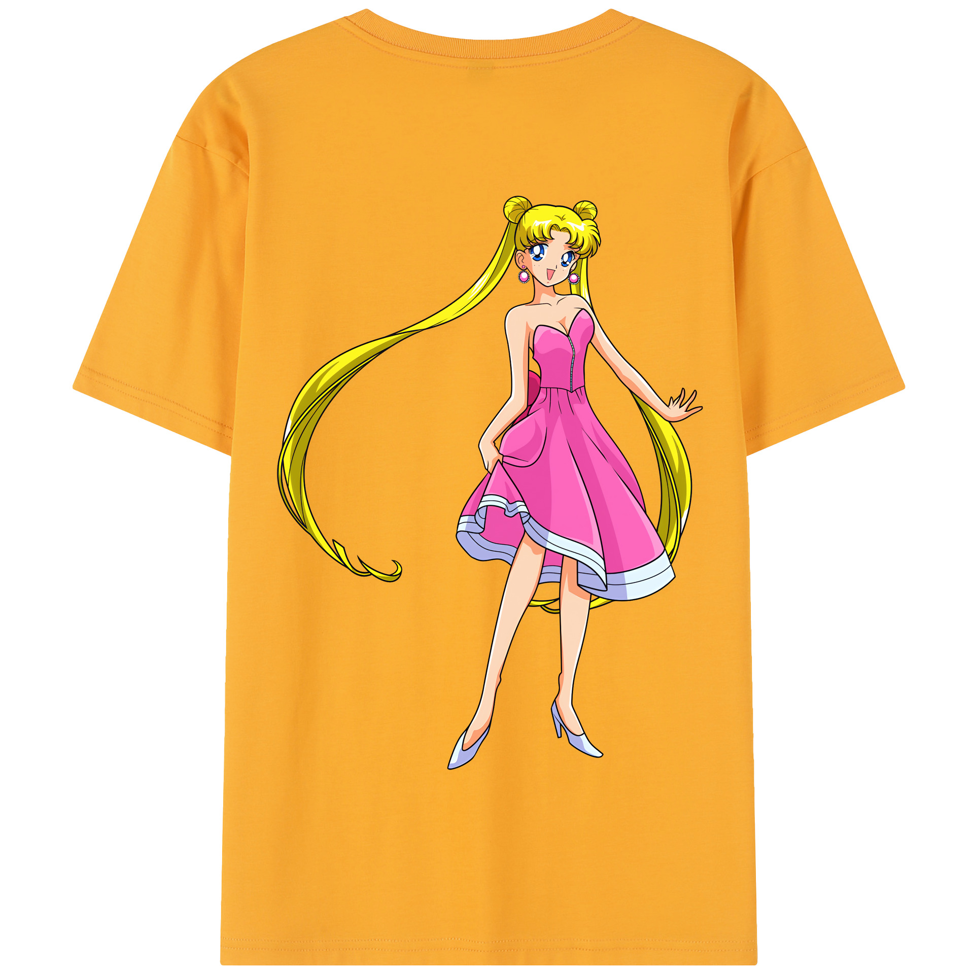 （画像用） 美少女戦士セーラームーン 愛野 美奈子 あいの みなこ Sailor Moon Aino Minako 綿100％半袖Tシャツ（背面プリント）
