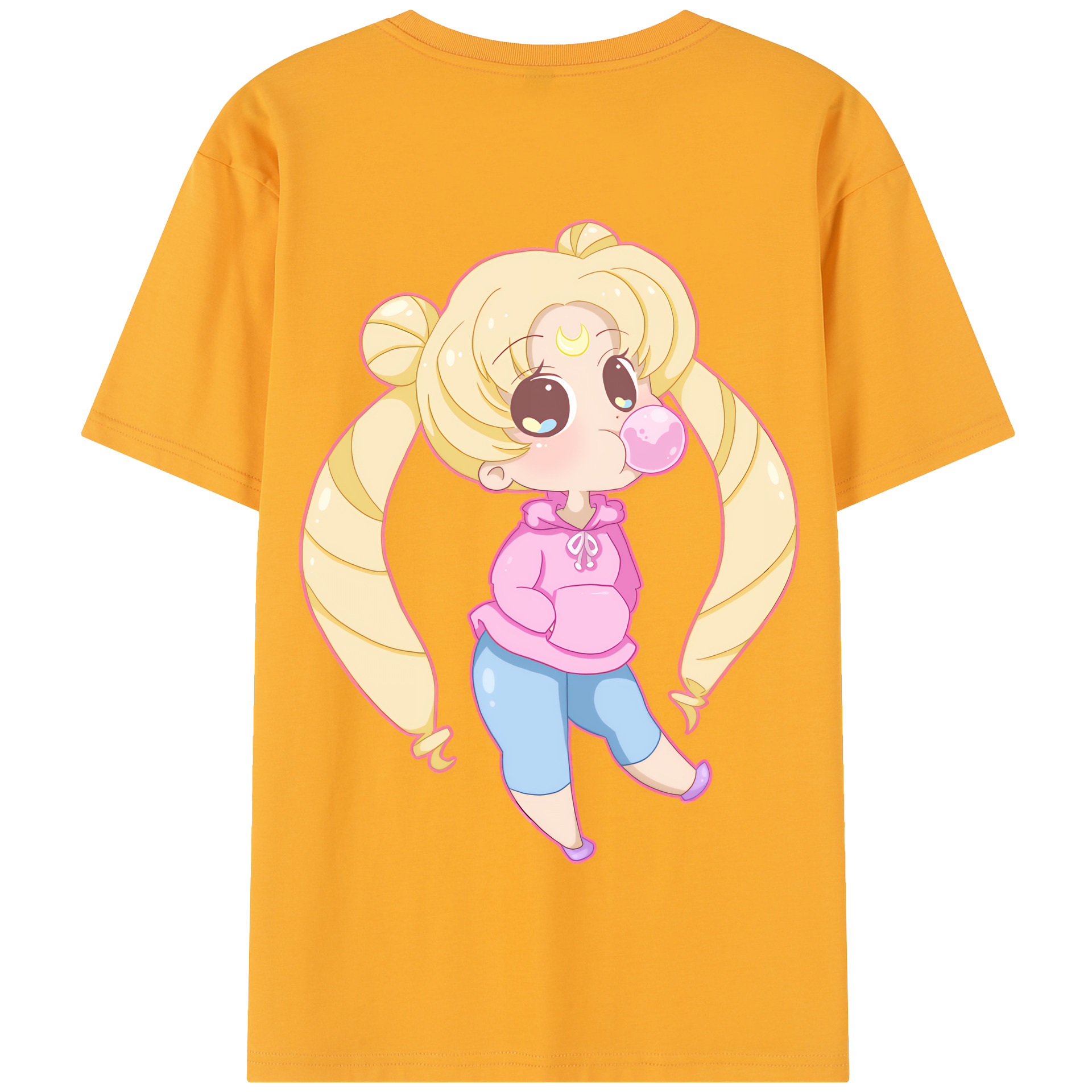 （画像用） 美少女戦士セーラームーン 愛野 美奈子 あいの みなこ Sailor Moon Aino Minako 綿100％半袖Tシャツ（背面プリント）