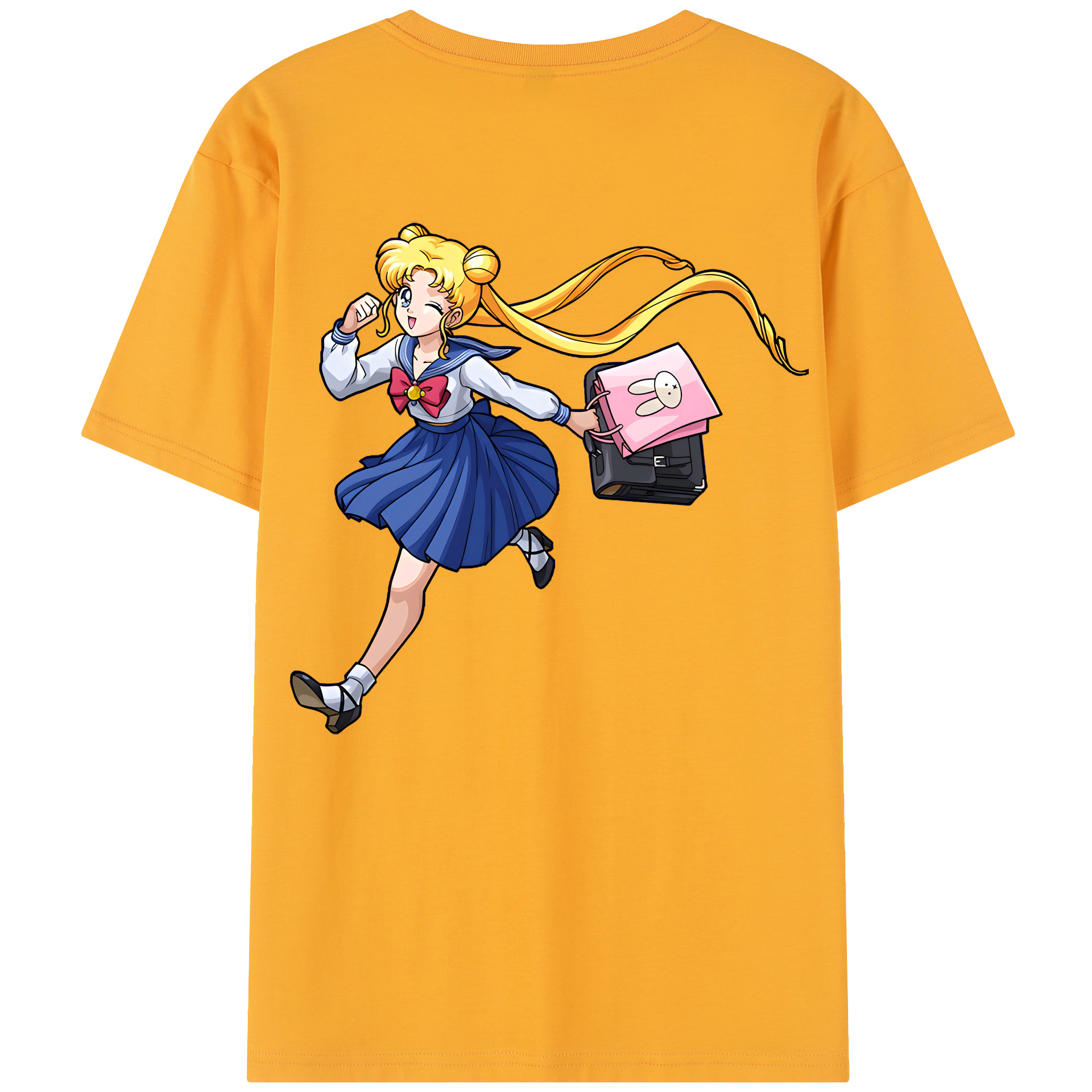 （画像用） 美少女戦士セーラームーン 愛野 美奈子 あいの みなこ Sailor Moon Aino Minako 綿100％半袖Tシャツ（背面プリント）