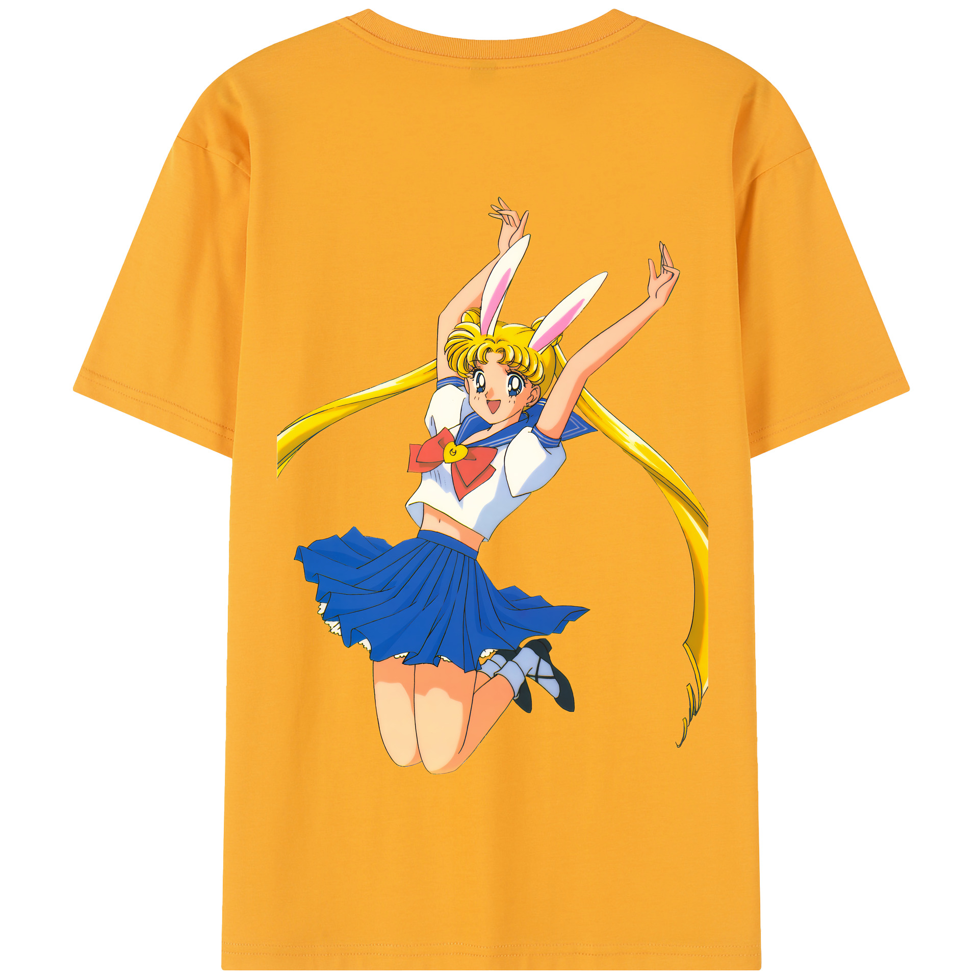 （画像用） 美少女戦士セーラームーン 愛野 美奈子 あいの みなこ Sailor Moon Aino Minako 綿100％半袖Tシャツ（背面プリント）