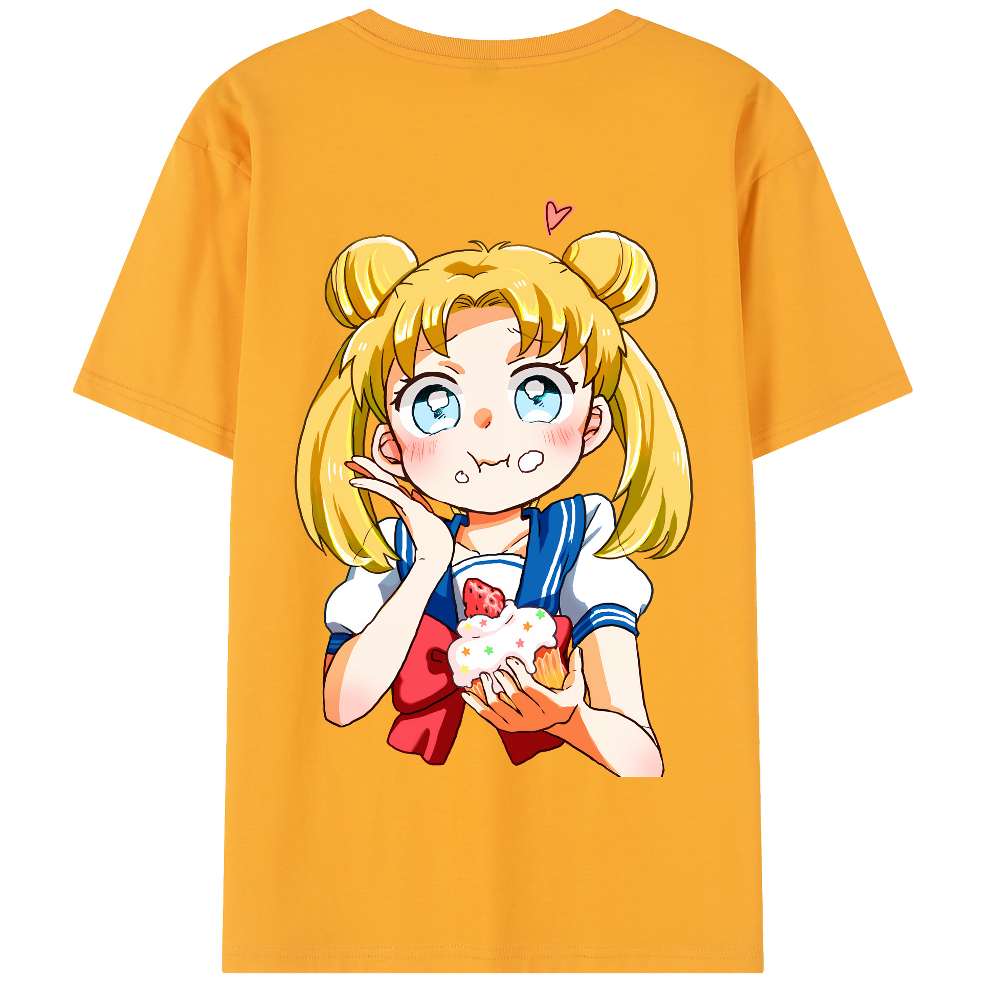 （画像用） 美少女戦士セーラームーン 愛野 美奈子 あいの みなこ Sailor Moon Aino Minako 綿100％半袖Tシャツ（背面プリント）