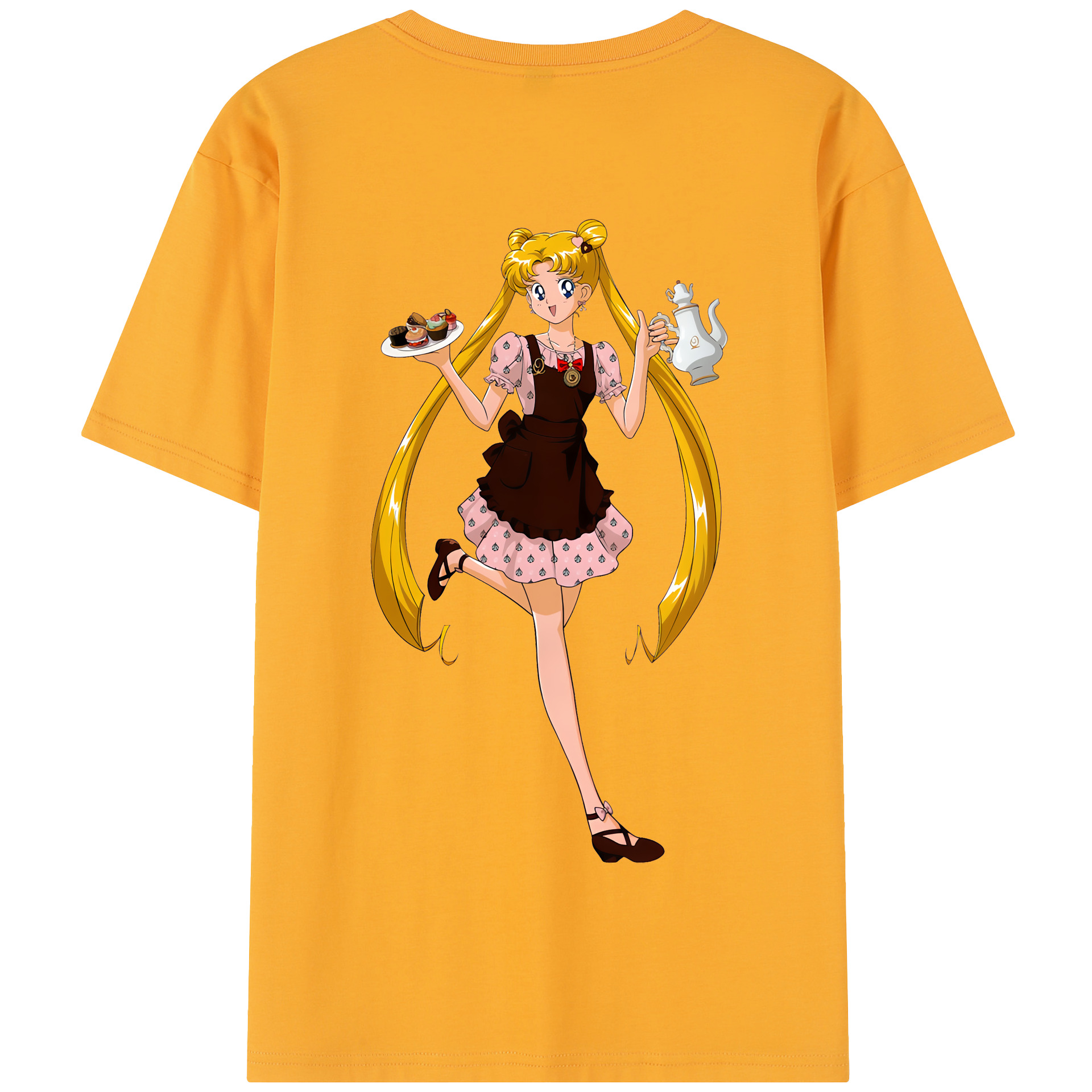 （画像用） 美少女戦士セーラームーン 愛野 美奈子 あいの みなこ Sailor Moon Aino Minako 綿100％半袖Tシャツ（背面プリント）