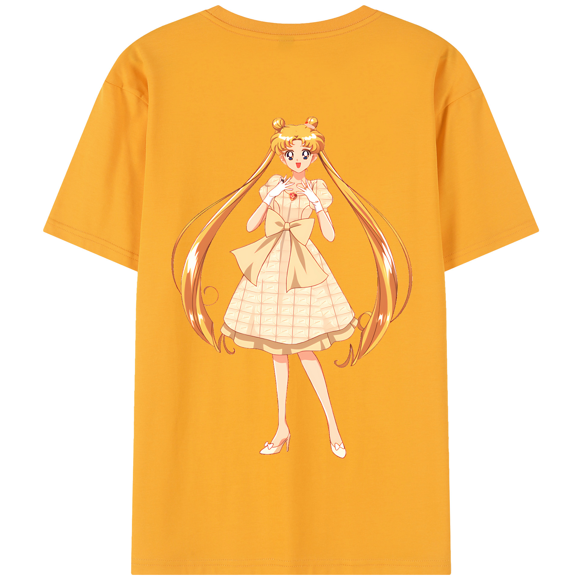 （画像用） 美少女戦士セーラームーン 愛野 美奈子 あいの みなこ Sailor Moon Aino Minako 綿100％半袖Tシャツ（背面プリント）
