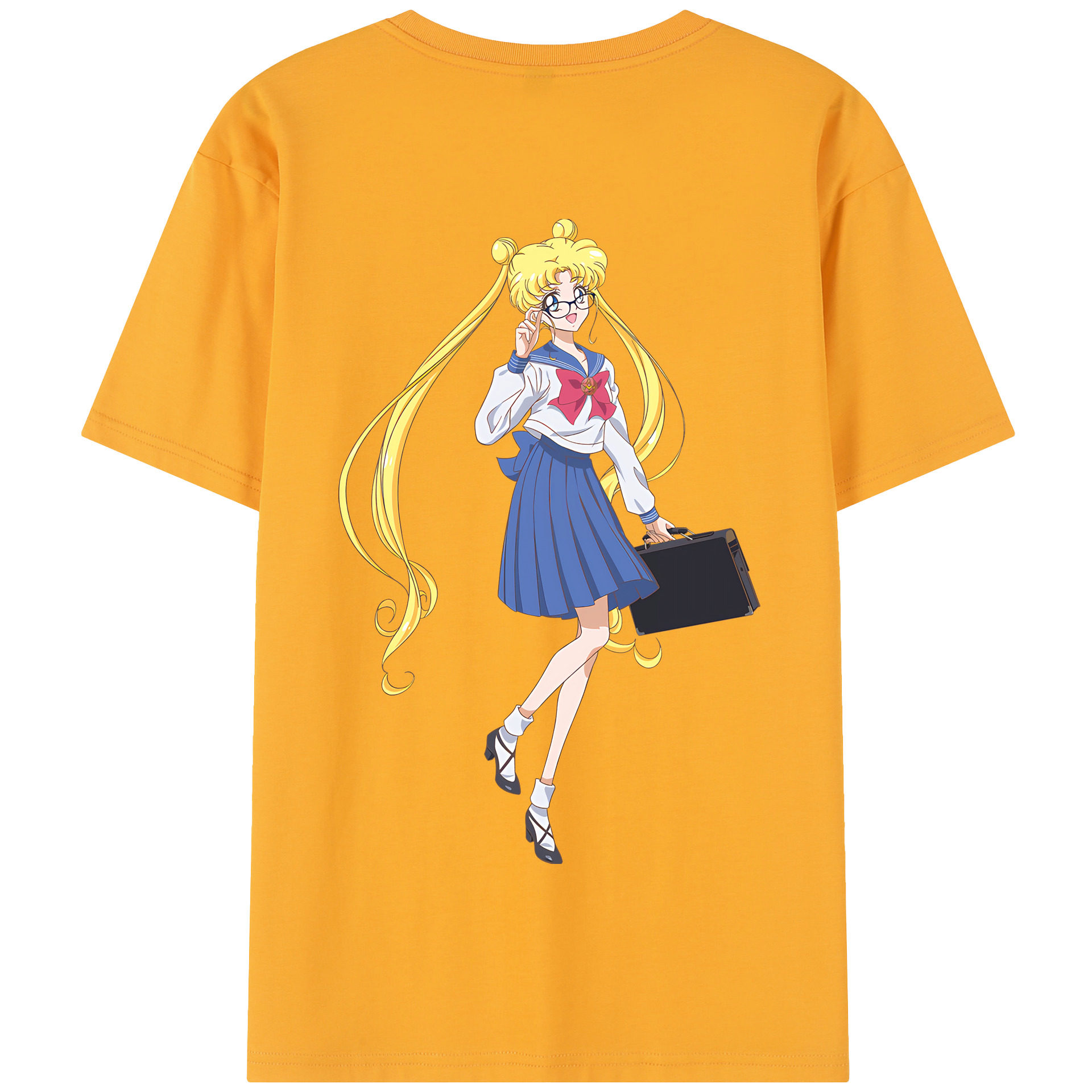 （画像用） 美少女戦士セーラームーン 愛野 美奈子 あいの みなこ Sailor Moon Aino Minako 綿100％半袖Tシャツ（背面プリント）